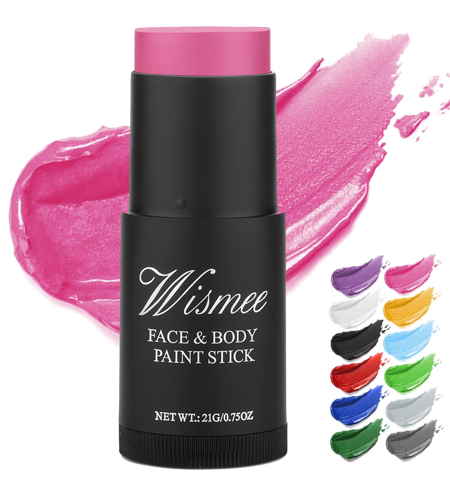 Wismee Pink Face Paint Stick 0.75oz - Non-Toxic Oil-Based Body Makeup Crayon for Halloween SFX #6 Pink - Buy Online on GoSupps.com