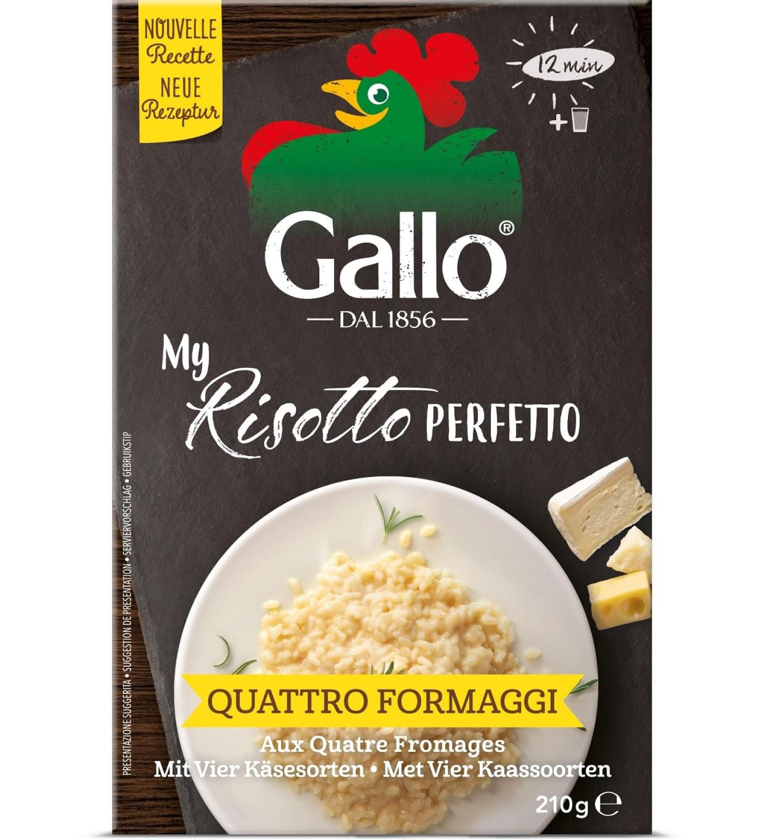 Riso Gallo Risotto Pronto with Four Cheeses 210 g - Pack of 3