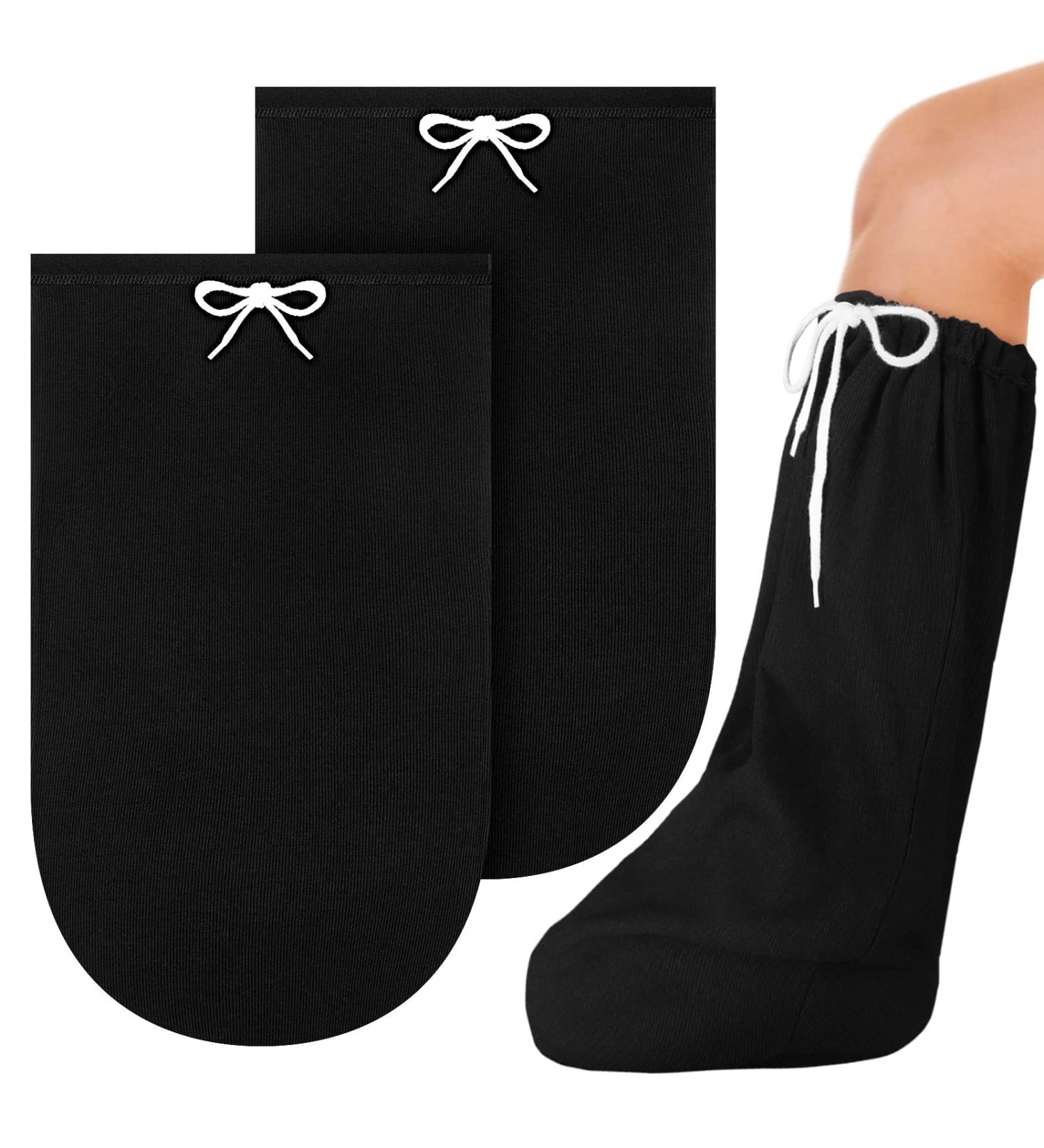 2 Pcs Below The Knee Leg Cast Cover Sleeve - Washable & Adjustable - Black (21.26x11.02in) | Men Women Adult - Foot, Ankle & Leg Protection - Buy Online on GoSupps.com