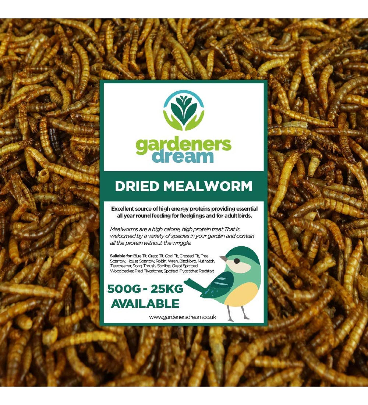 Buy GardenersDream Dried Mealworms - Premium Wild Garden Bird Food for International Shipping - Buy Online on GoSupps.com
