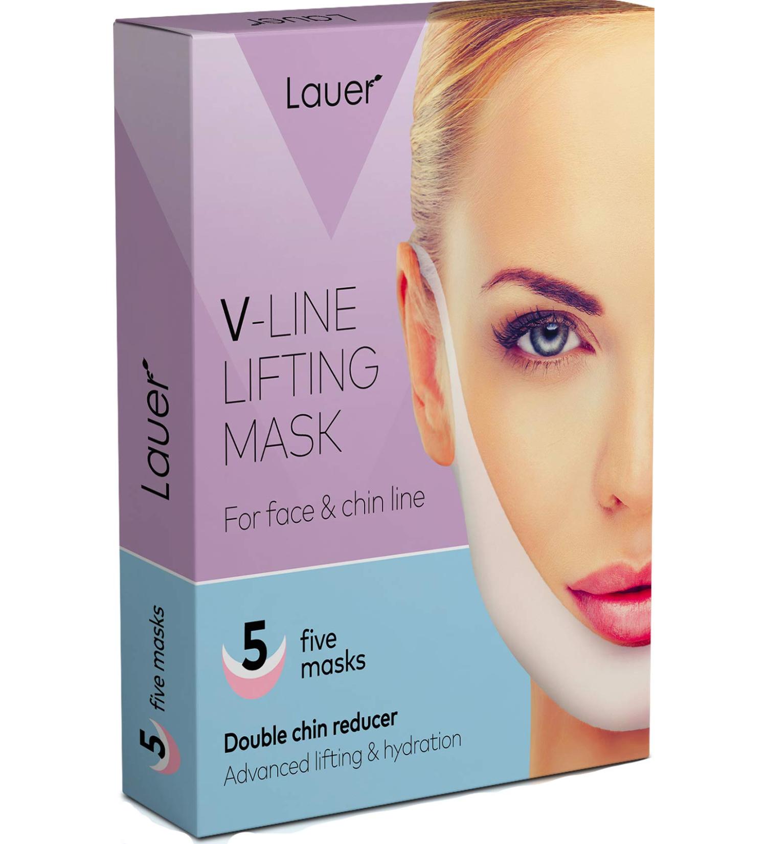 V-Shaped Slimming Face Mask for Double Chin Reduction and Neck Lift - 5 Count - Buy Online on GoSupps.com