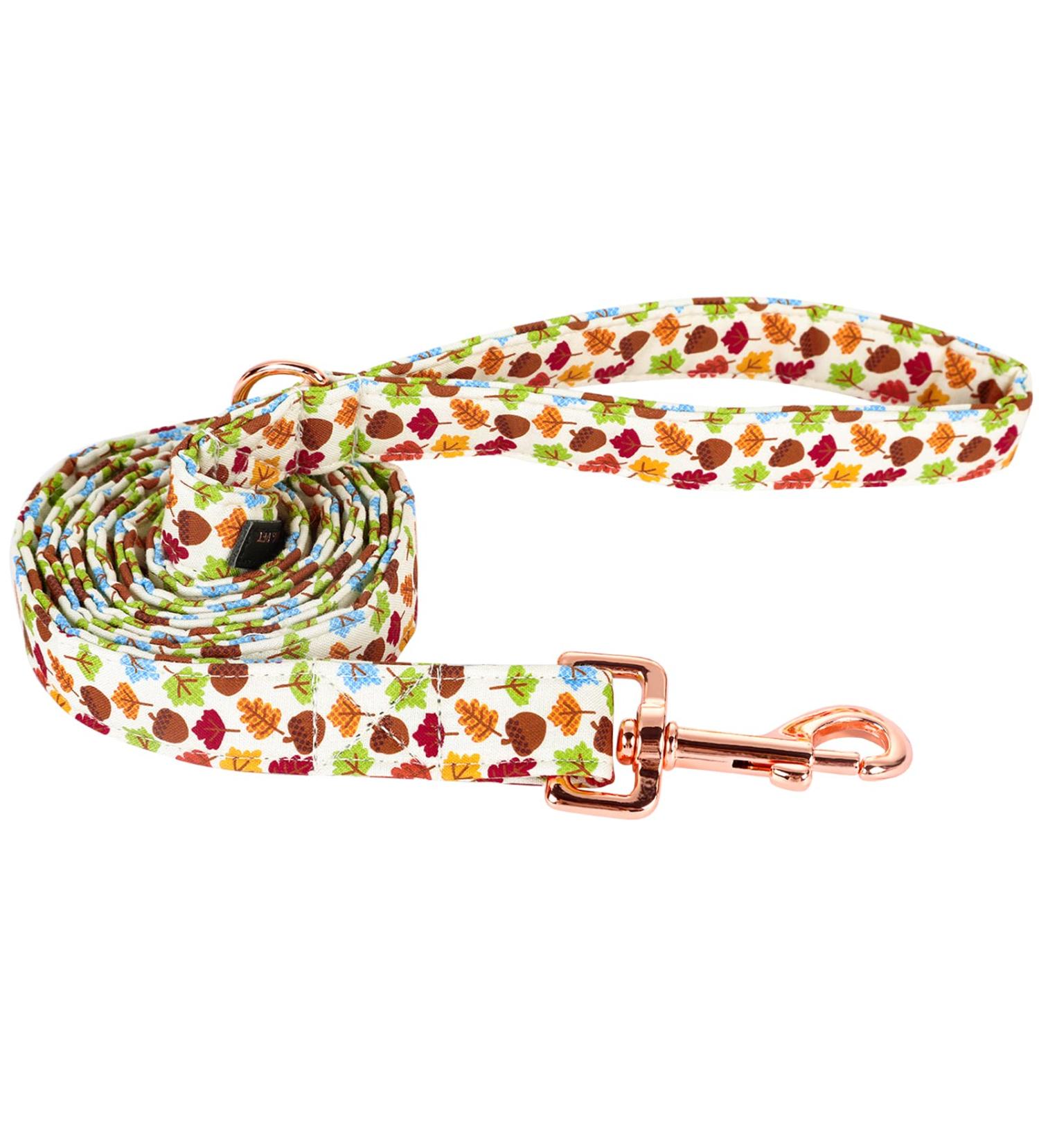 Aring Pet Hundeleine Autumn-Hornblatt-Hundeleinen Suitable Dog Cell Islands Handmade Dog Leash For Small Medium-sized and Large Dogs Small (Pack of 1) Small Mapleleaf