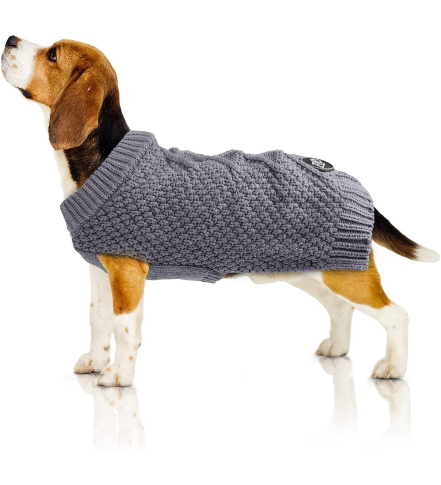 Bella & Balu XXS Dog Sweater - Braid Knit Pattern 100% Cotton | Warm Soft & Comfortable for Cold Weather - Buy Online on GoSupps.com