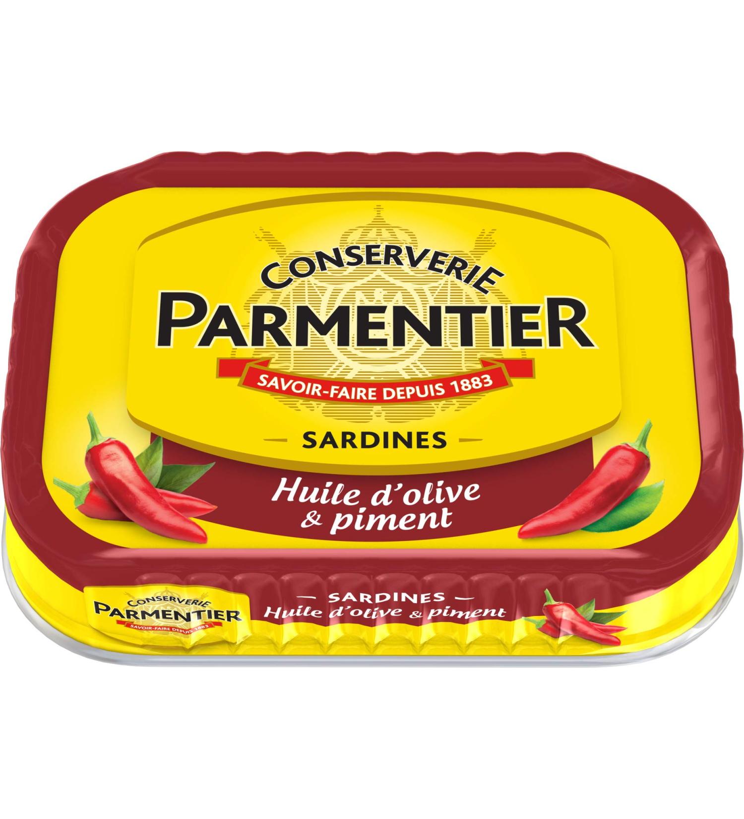 Parmentier Sardines Olive Oil Chili 1/6 135 g - Buy Online on GoSupps.com
