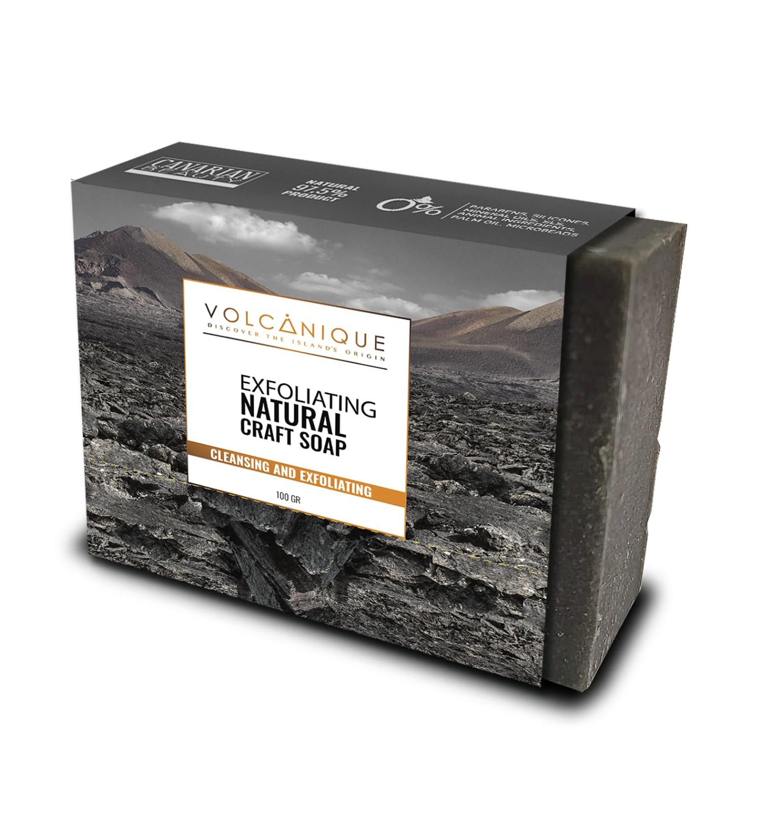 Volcanique Savon Artisanal Exfoliant Volcanique aux Cendres - 100 gr - Buy Online on GoSupps.com