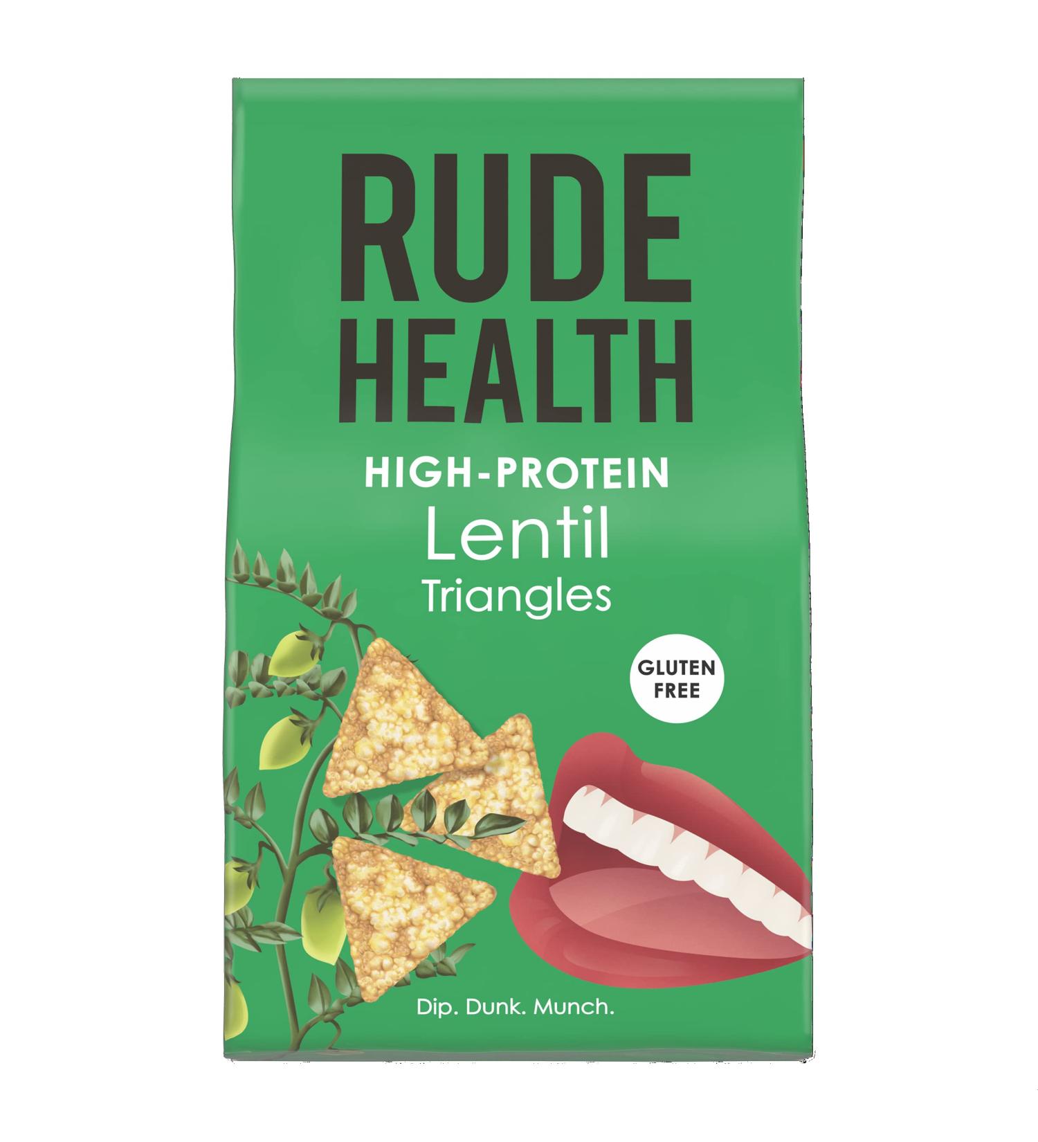  Rude Health Rude Health 6 x 70g High Protein Organic Triangular Crackers Gluten Free Healthy Vegan Crackers 100% Recyclable Packaging - Buy Online on GoSupps.com