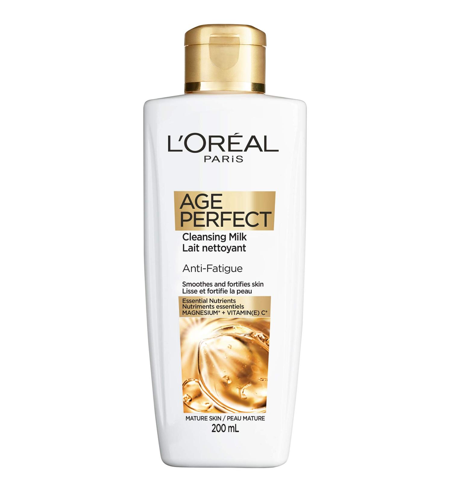 L'Oreal Paris Age Perfect Face wash cleansing Milk Vitamin C 200 Ml 200 Milliliters - Buy Online on GoSupps.com