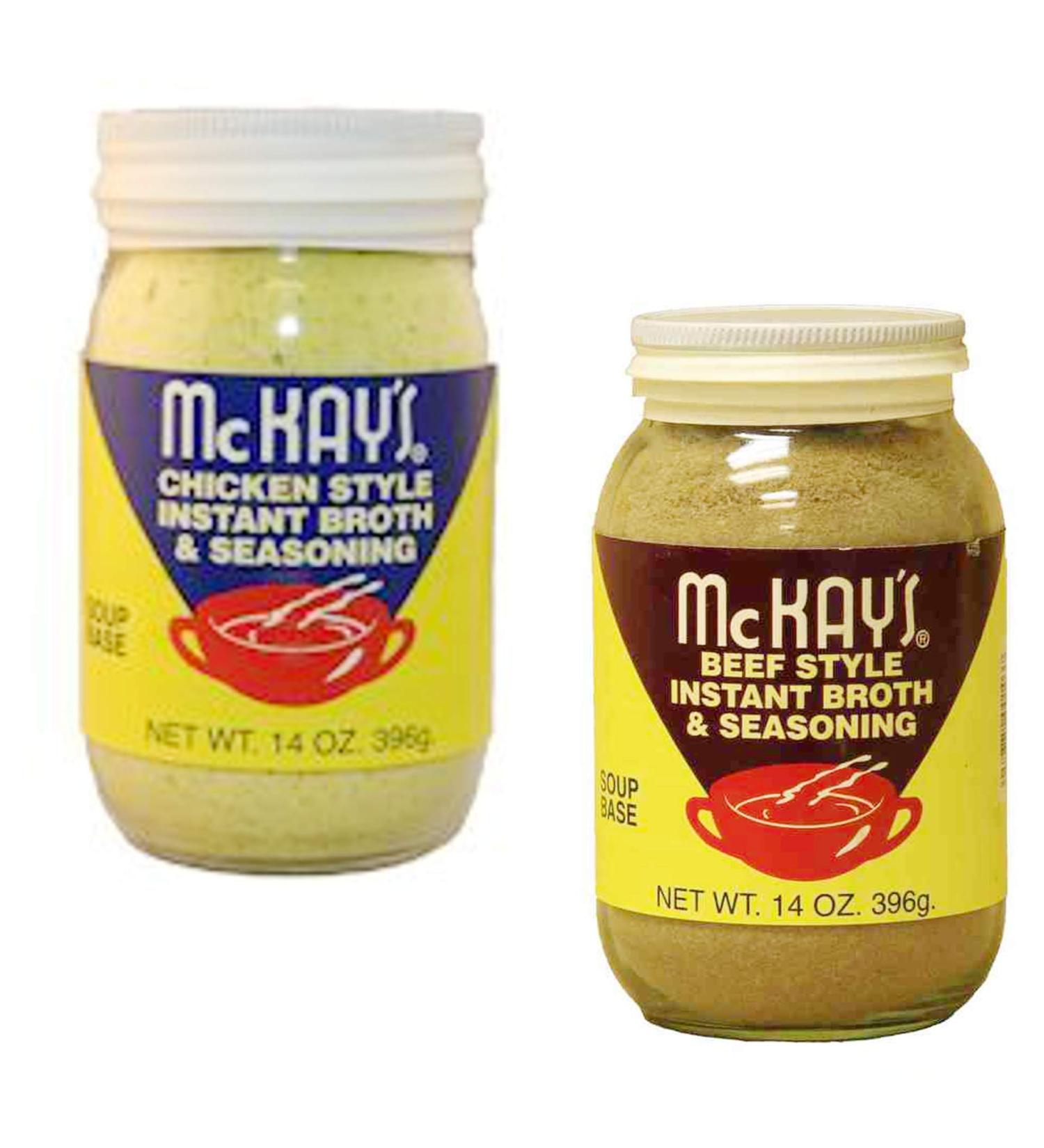 McKay's Vegetarian Chicken & Beef Style Instant Broth Seasoning - 14 Oz (Pack of 2) - Buy Online on GoSupps.com