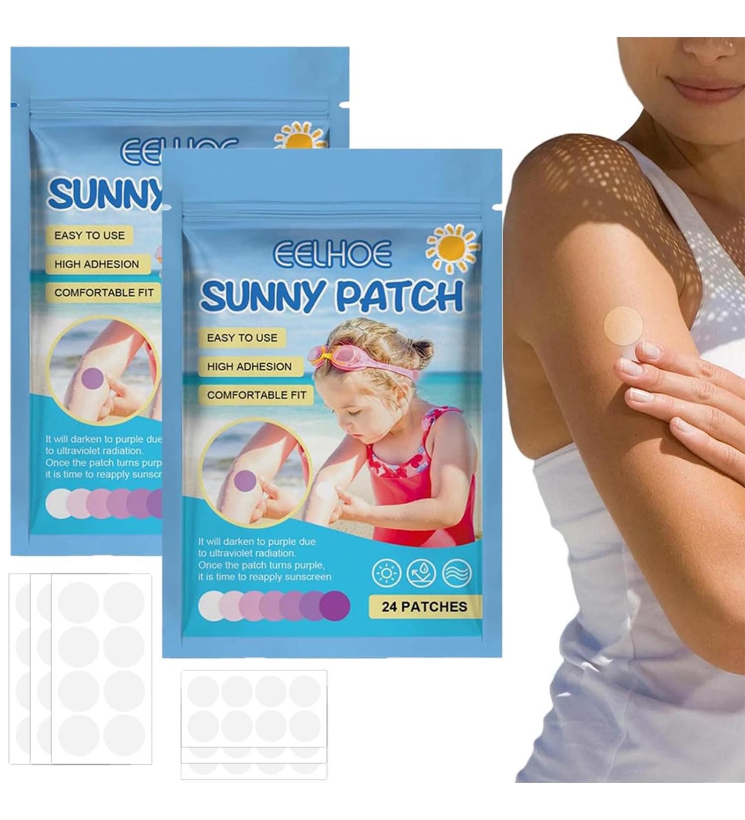 48-Piece UV Sunscreen Stickers | UV Detection & Protection for Face & Body | Family-Friendly Sun Safety - Buy Online on GoSupps.com