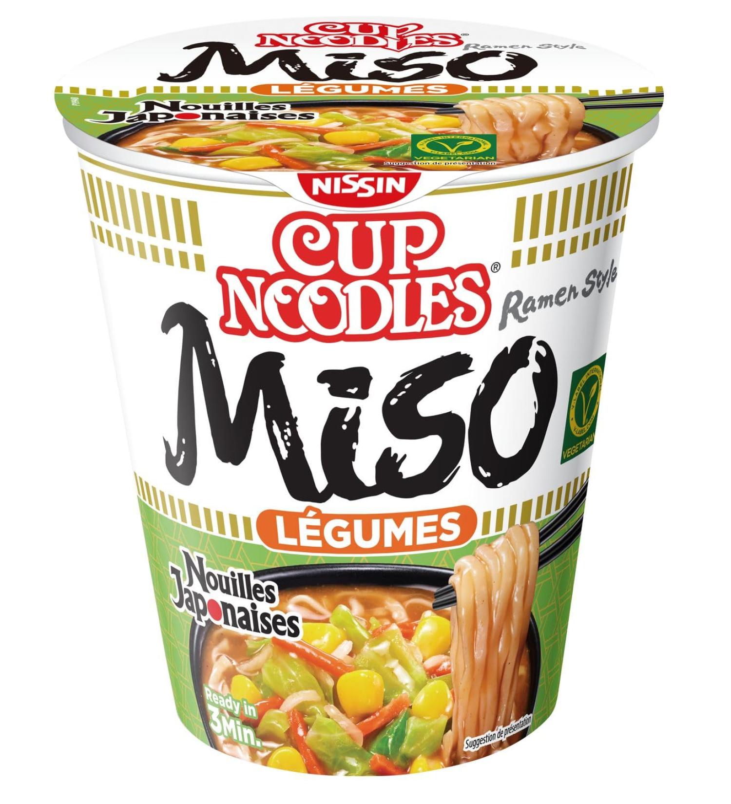 NISSIN Japanese Noodles - Miso Flavor - 1 box of 8 cups - Buy Online on GoSupps.com