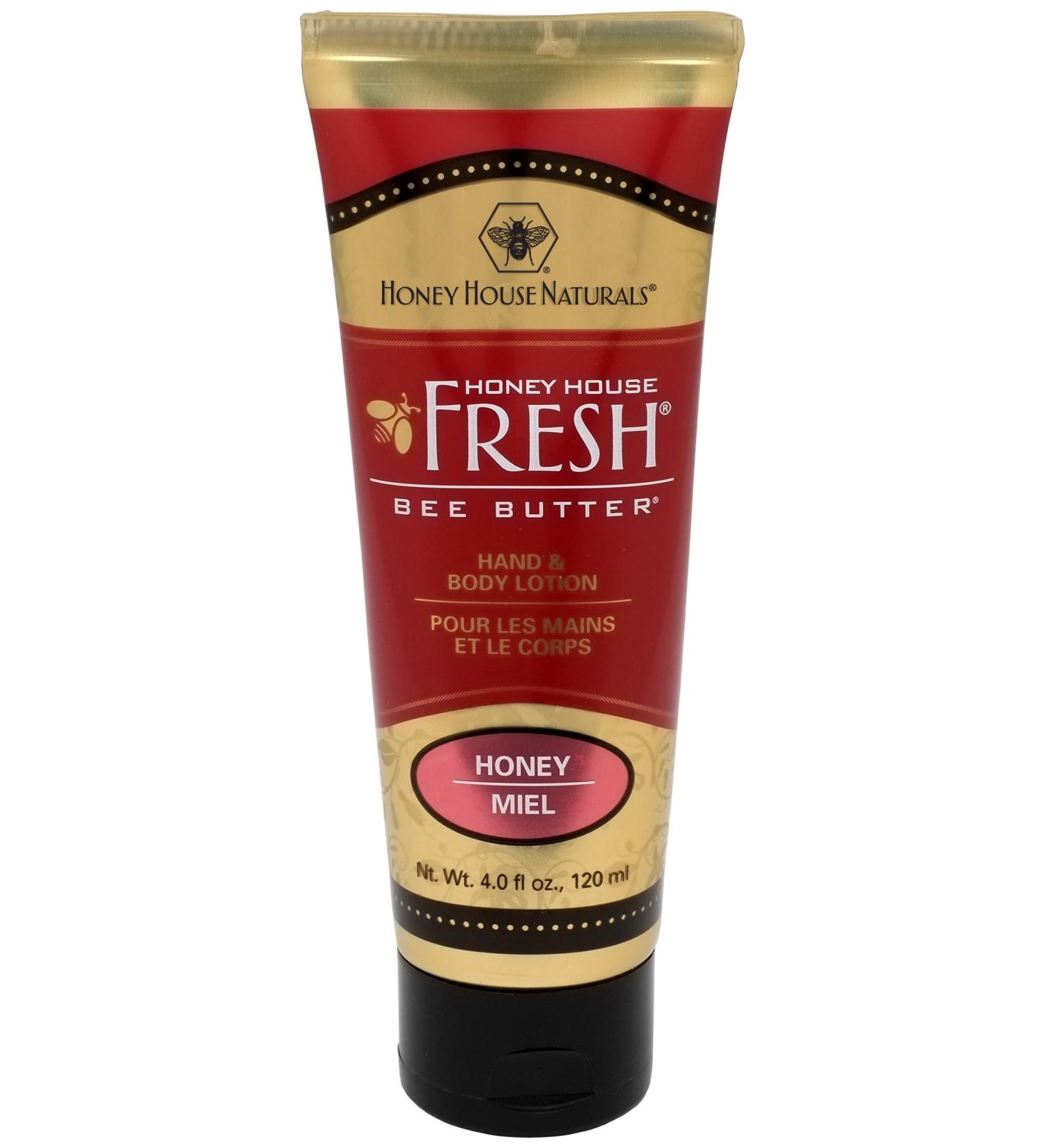 Honey House Naturals Bee Butter Tube Lotion Cream  Honey  4 Ounce Honey 4 Ounce