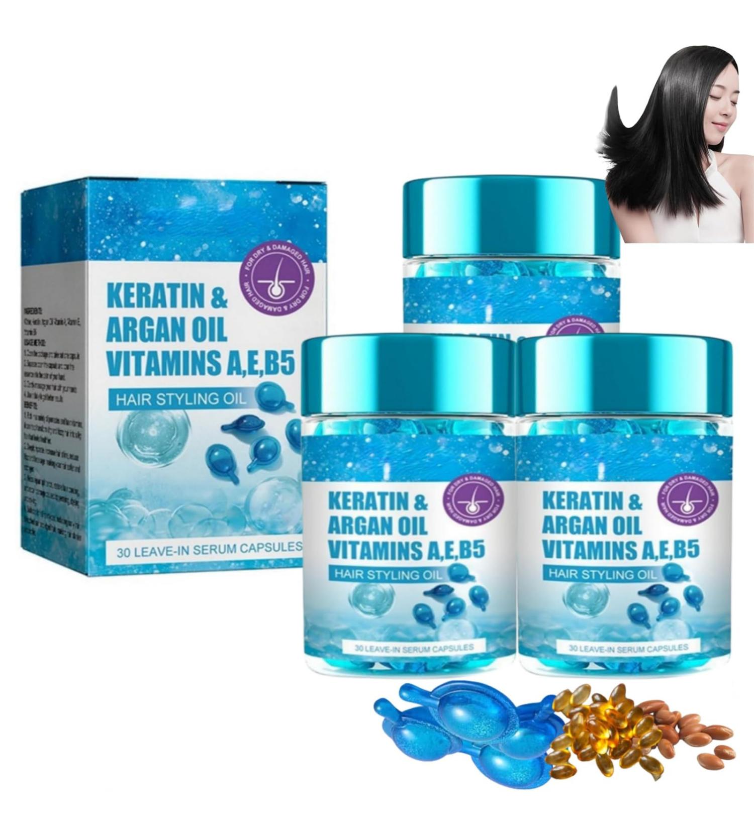 VZFIT Keratin Argan Oil Vitamin Hair Styling Oil Keratin Anti-Frizz Hair Styling Oil Leave-In Hair Oil for Frizzy Dry Damaged Hair - Buy Online on GoSupps.com