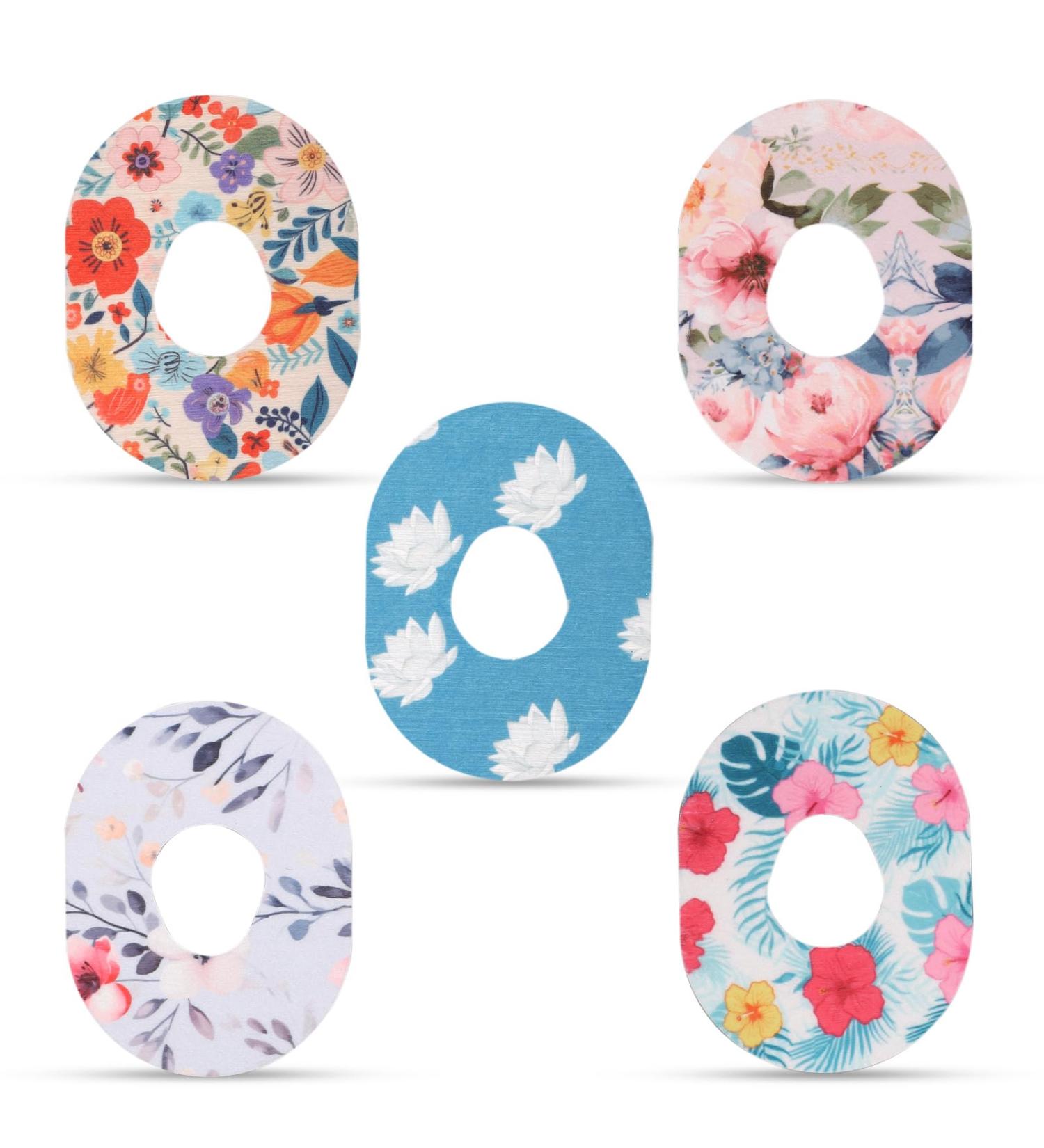 Buy 25 Sheets Waterproof Adhesive Patches for Dexcom G7 - Flower Theme Accessories (5 Styles) | International Shipping Available - Buy Online on GoSupps.com