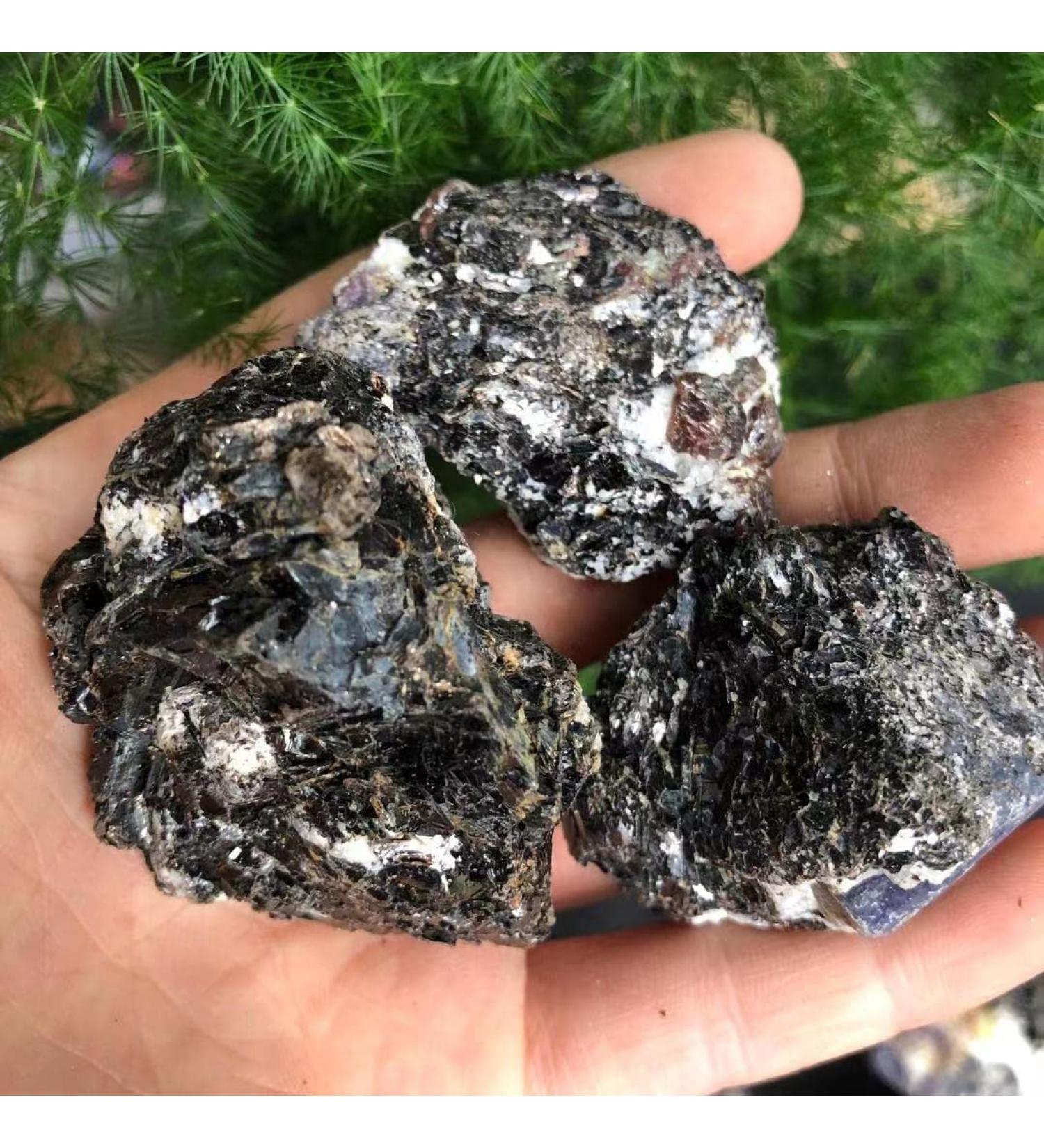 Natural Crystal 100-200g Raw Natural Tourmaline Crystal Gem Original Specimen Rough Stone Home Goods (Color : Black Size : 500g) 500g Black - Buy Online on GoSupps.com