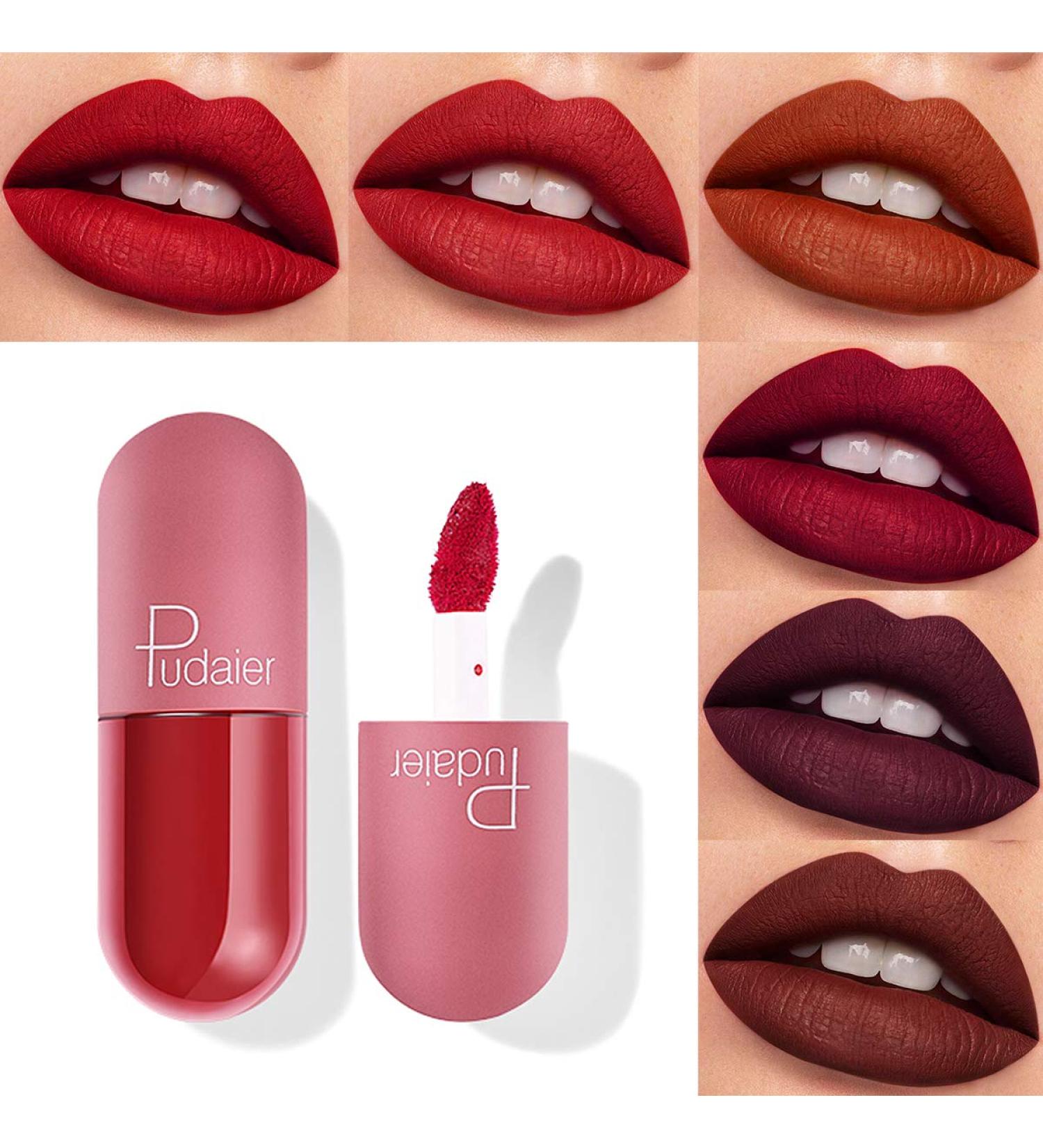6-Piece Matte Liquid Lipstick Set | Cute Capsule Design | SuperStay Matte Ink Formula | Waterproof & Long-Lasting | Kiss-Proof & Non-Stick Cup | Nude Lip Gloss Makeup Kit - Buy Online on GoSupps.com