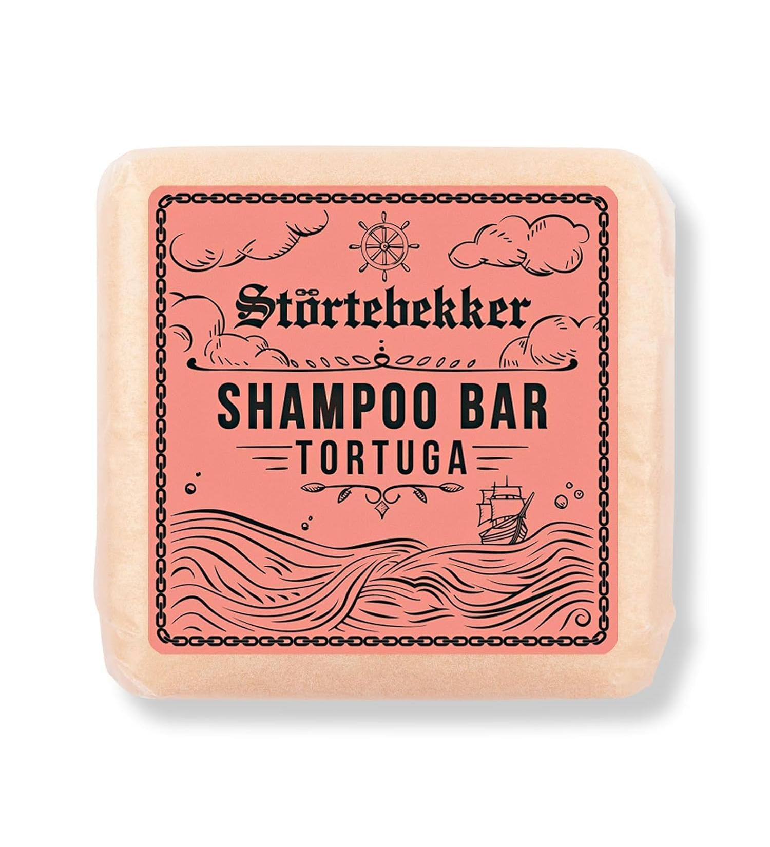 St rtebekker Bar Tortuga 3-in-1 Solid Shampoo for Hair Scalp and Beard - Moisturizing Vegan Handmade - 100g