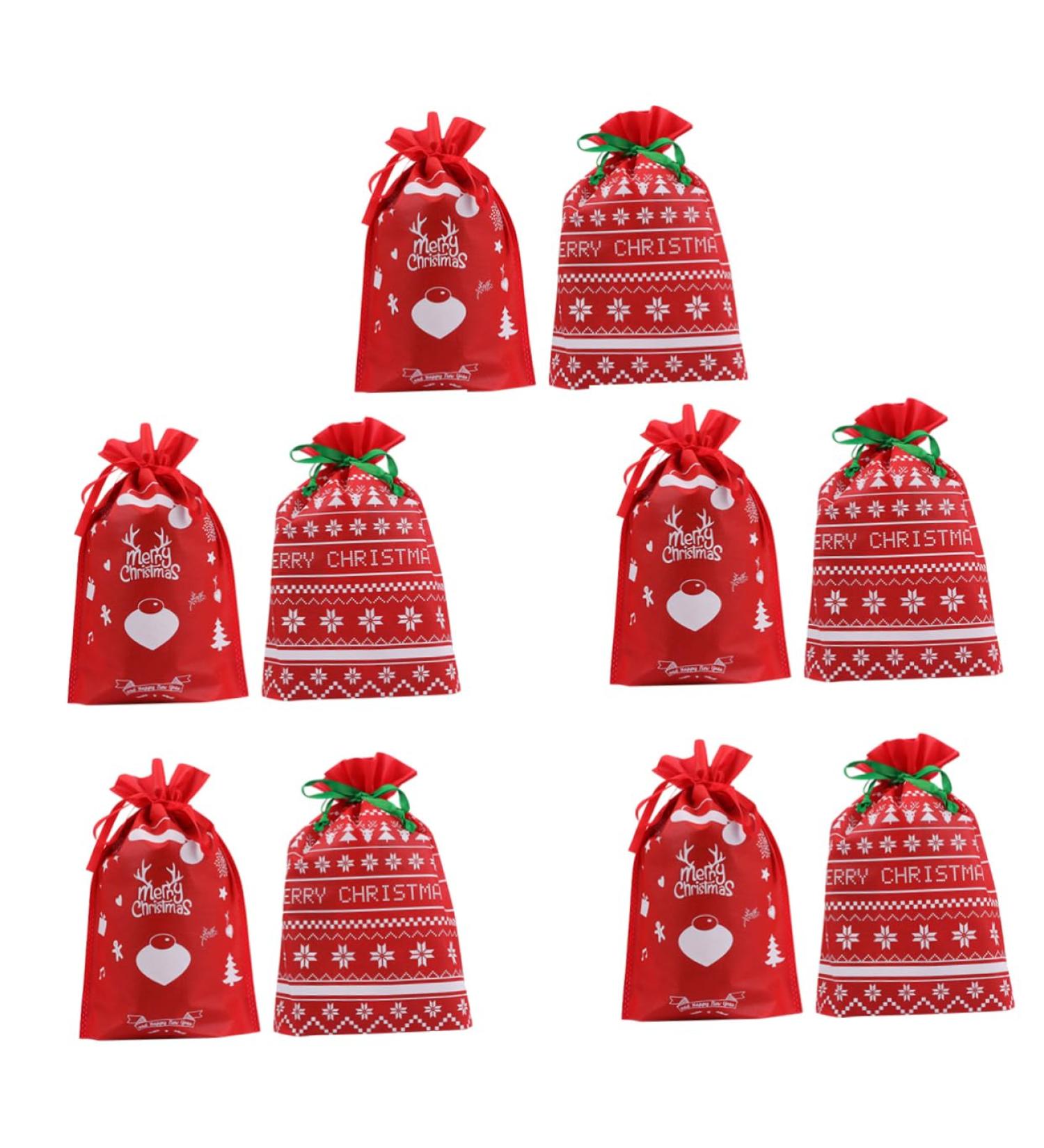 LALAFINA 10pcs Christmas Bouts Candy Bags Men for Christmas Drawstring Bag Christmas Bag Beam Port - Buy Online on GoSupps.com