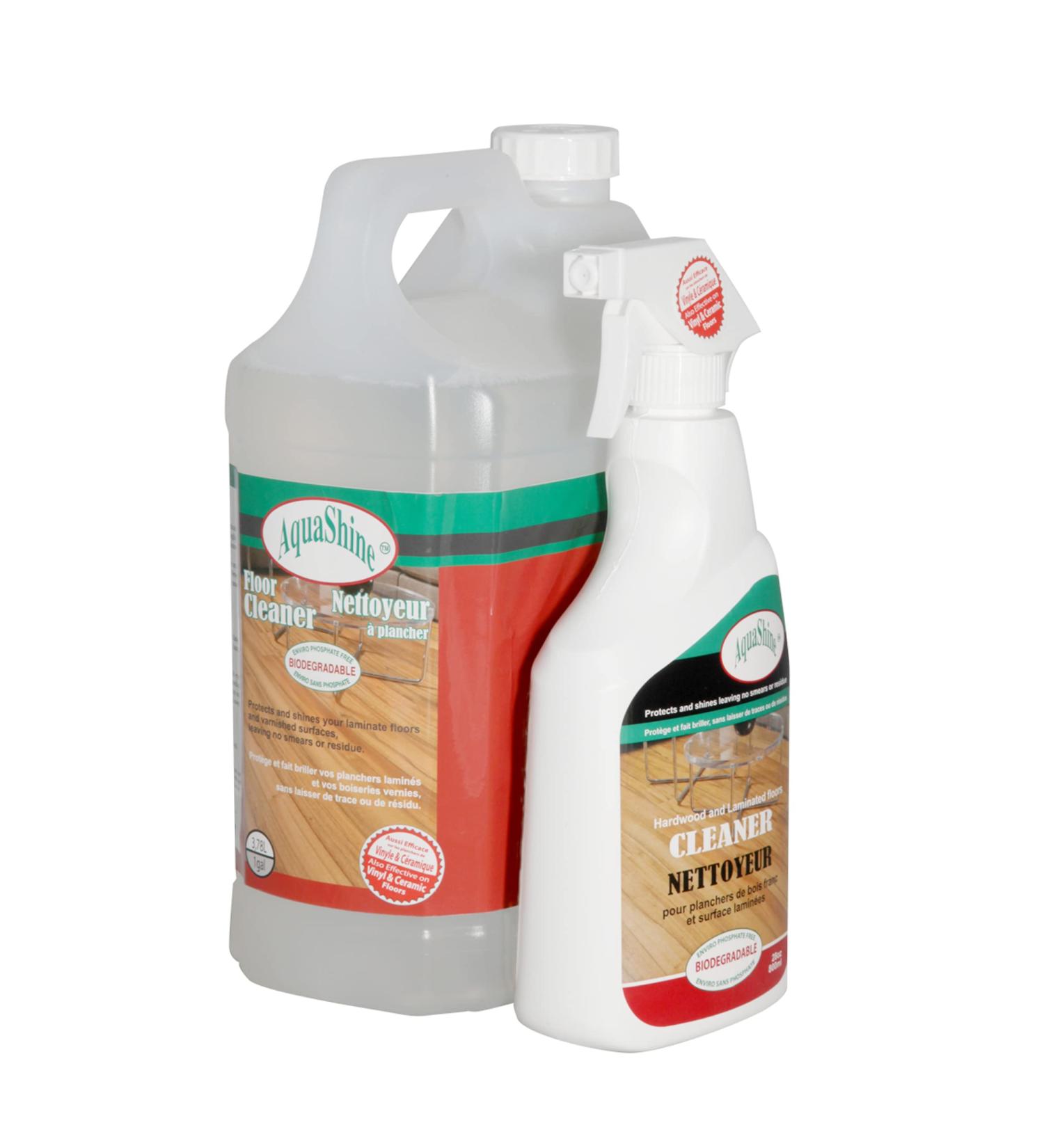 SamaN Aquashine cleaner 4 + 1 Ready to Use Cleaner for Varnished Hardwood Laminated & Hard Floor Surfaces 44204 800 ml + 3 75L - Buy Online on GoSupps.com