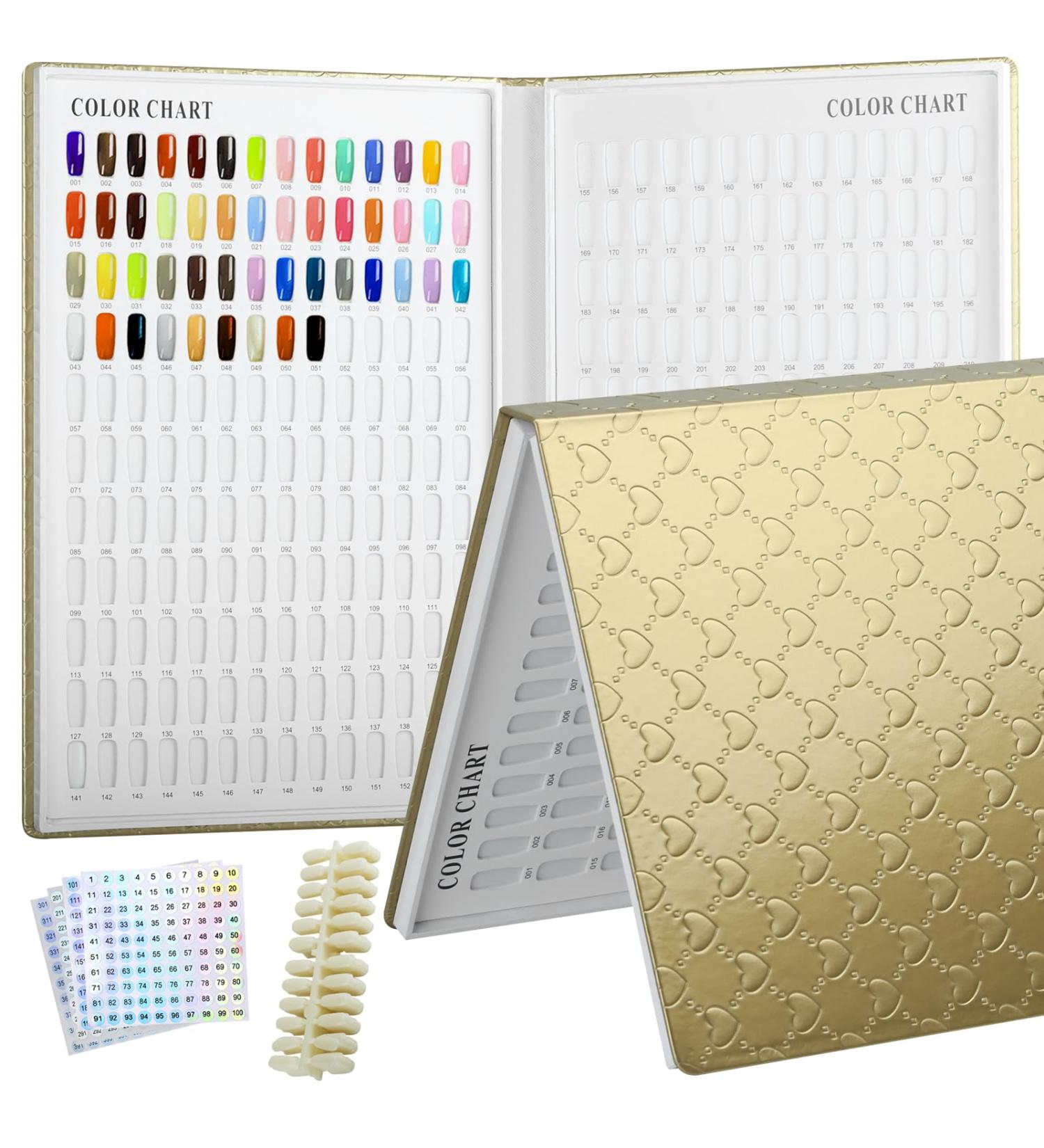 308 Colors Nail Swatches Book - Professional Nail Color Chart with 360 Tips for Gel Polish Display | No Paste No Glue | Ideal for Nail Salons - Buy Online on GoSupps.com