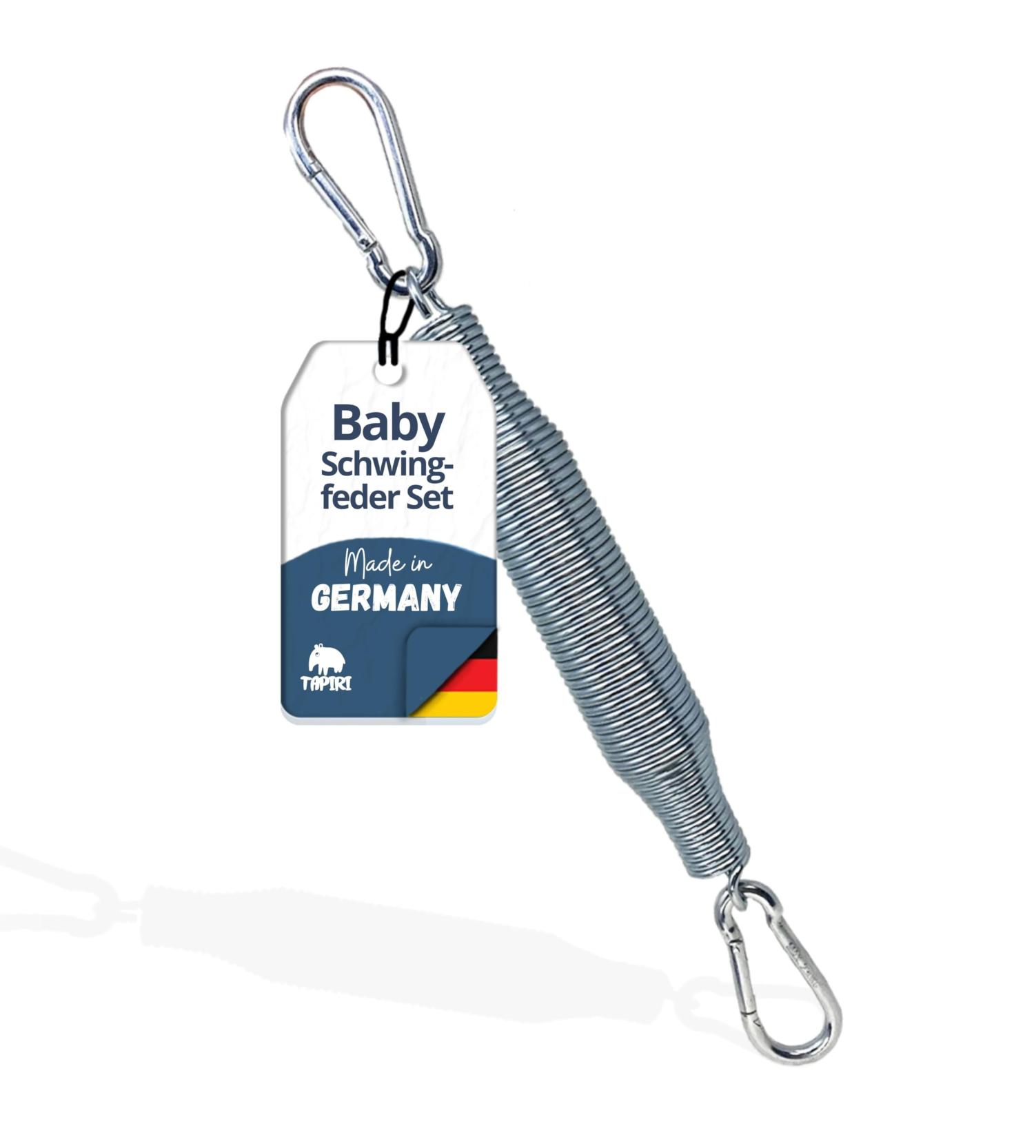 Premium Germany-Made Swing Spring Set for Baby Cradle & Hammock - Includes 2 Carabiners - Buy Online on GoSupps.com