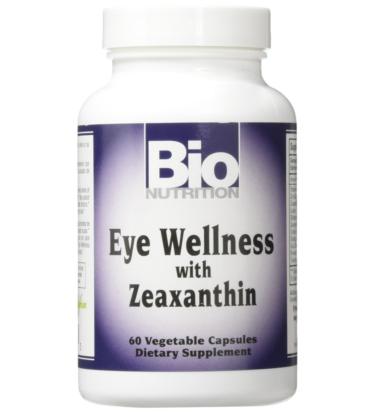 Bio Nutrition Eye Wellness Capsules with Zeaxanthin - 60 Vegetarian Count - Buy Online on GoSupps.com