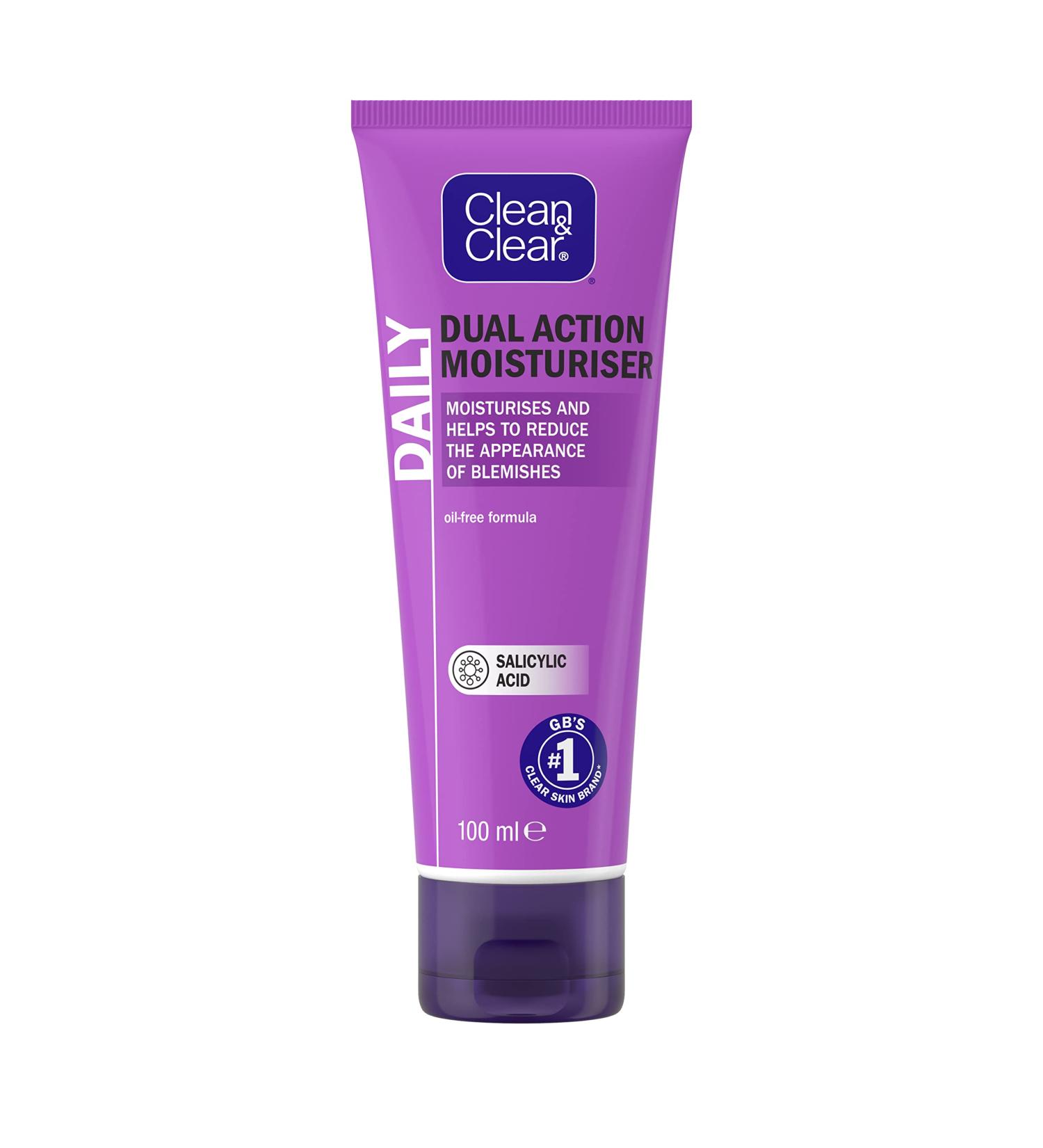 Clean & Clear Dual Action Moisturiser 100ml - Hydrating Face Moisturizer - Buy Online on GoSupps.com