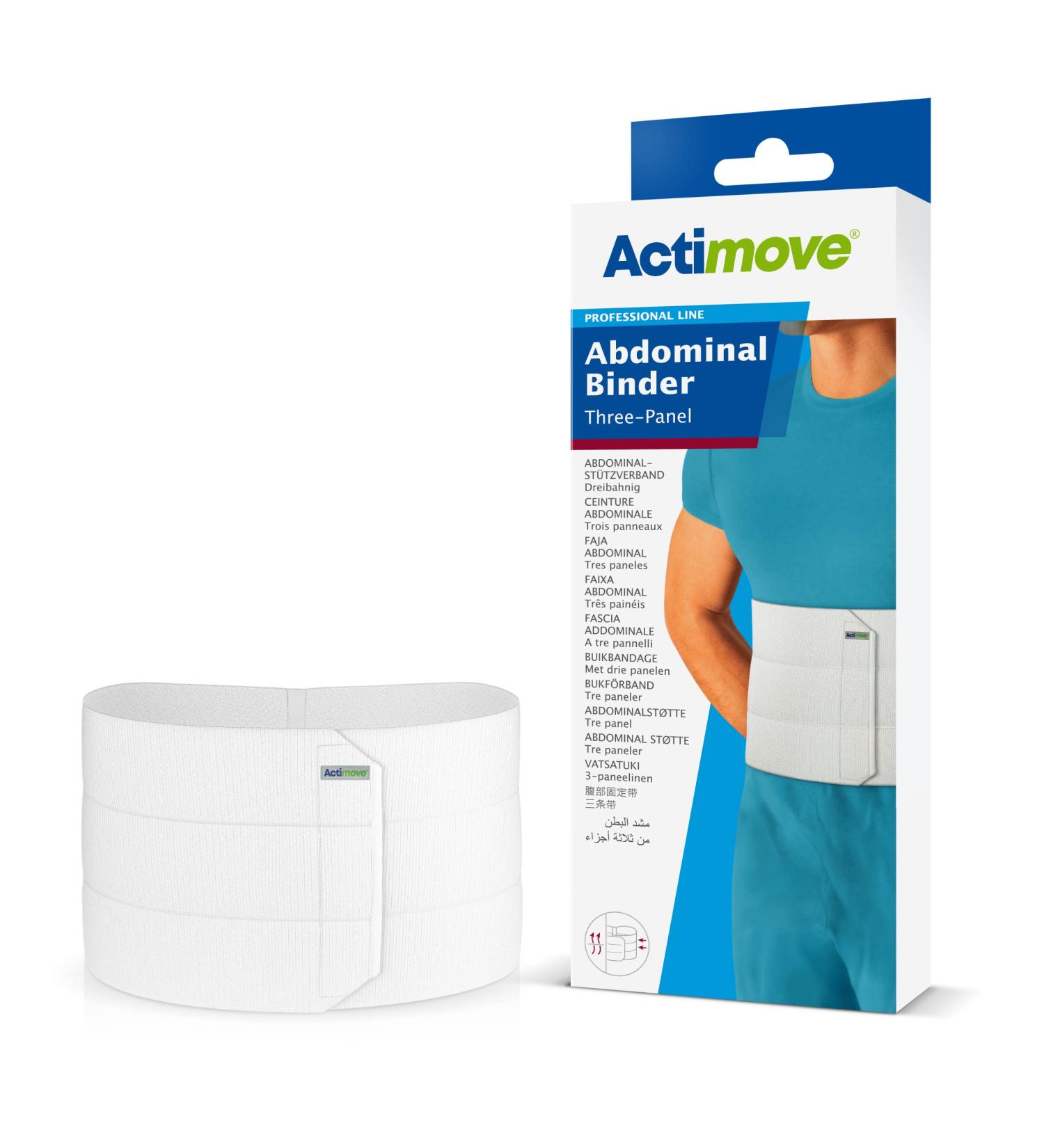 Buy Actimove Abdominal Binder Three-Panel White X-Small | Comfortable Support for Recovery | International Shipping Available - Buy Online on GoSupps.com