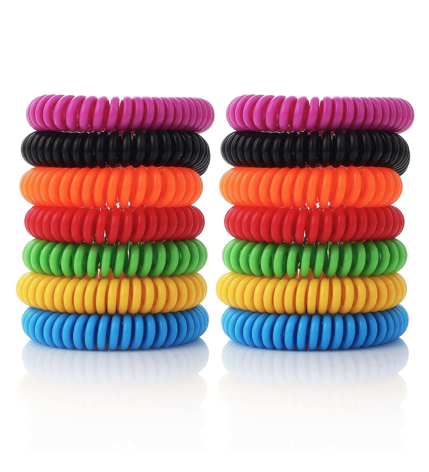 14Pcs Waterproof Mosquito Repellent Bracelet - Outdoor Repeller Wristbands | Pack of 14 Bands - Buy Online on GoSupps.com