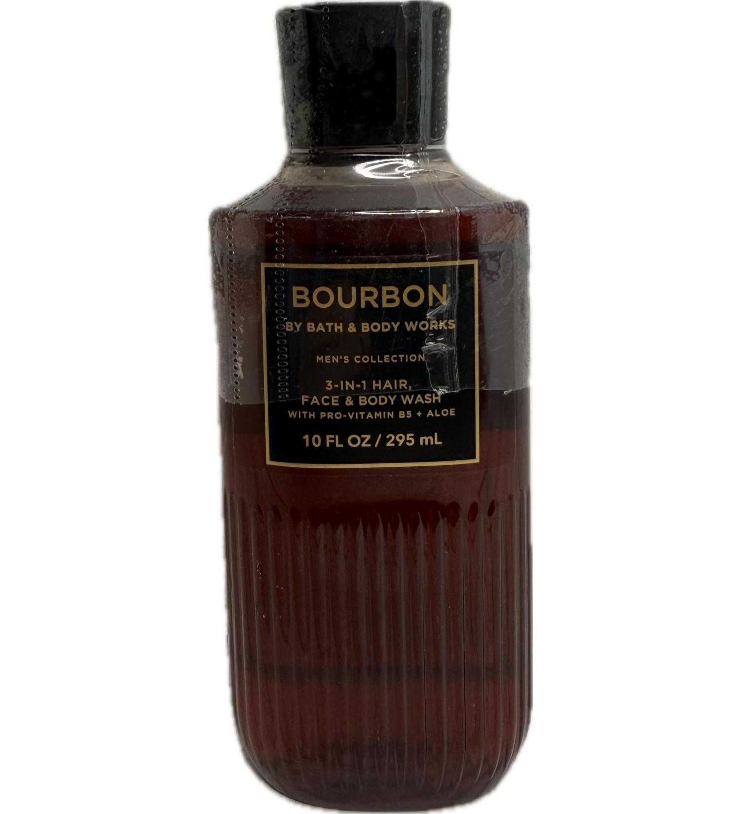 Bath & Body Works Men's Bourbon 3-in-1 Hair Face & Body Wash 10 Ounce