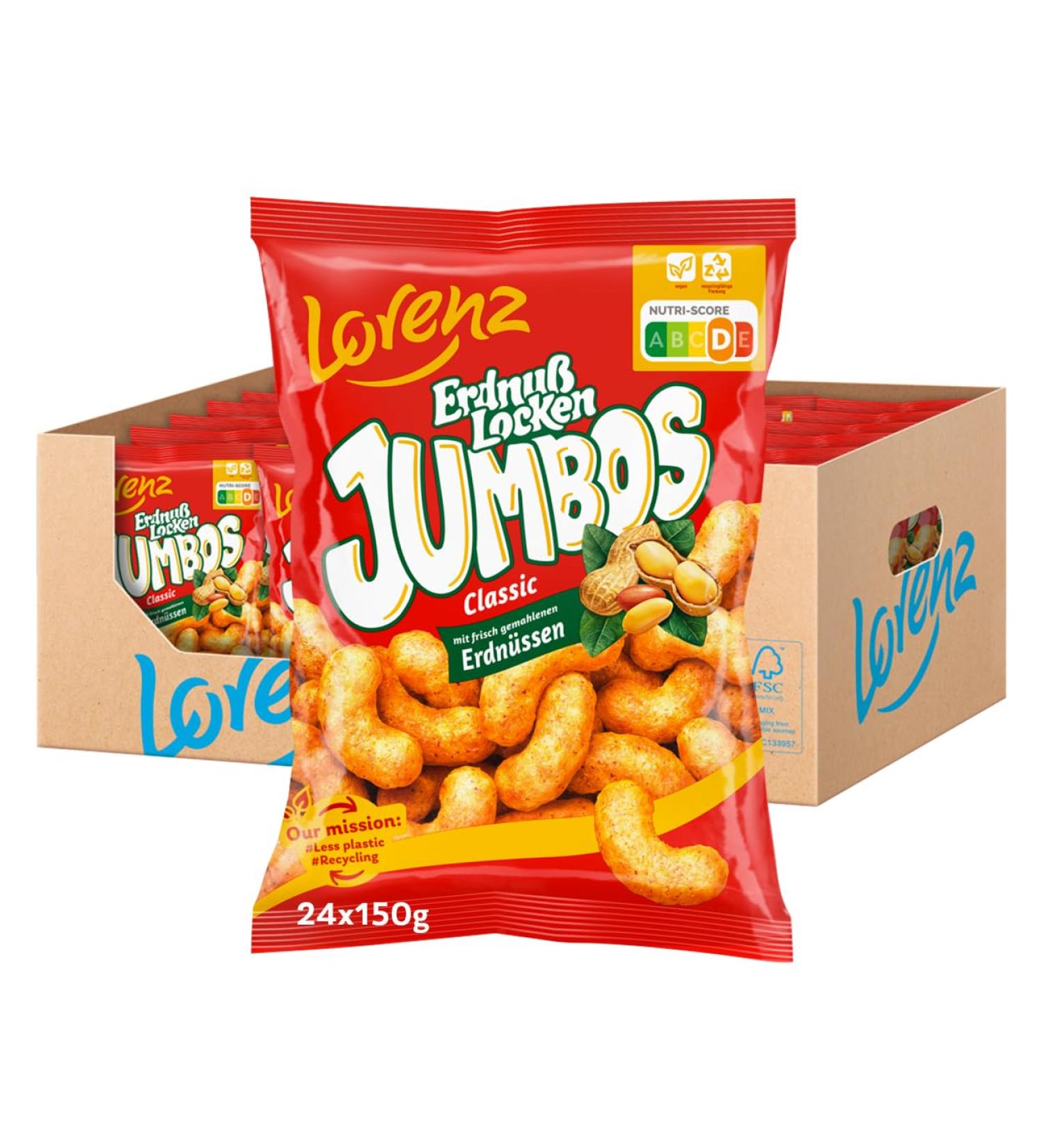 Buy Lorenz Snack World Peanut Curls Jumbos - 24 Pack (24 x 150g) | International Shipping Available - Buy Online on GoSupps.com