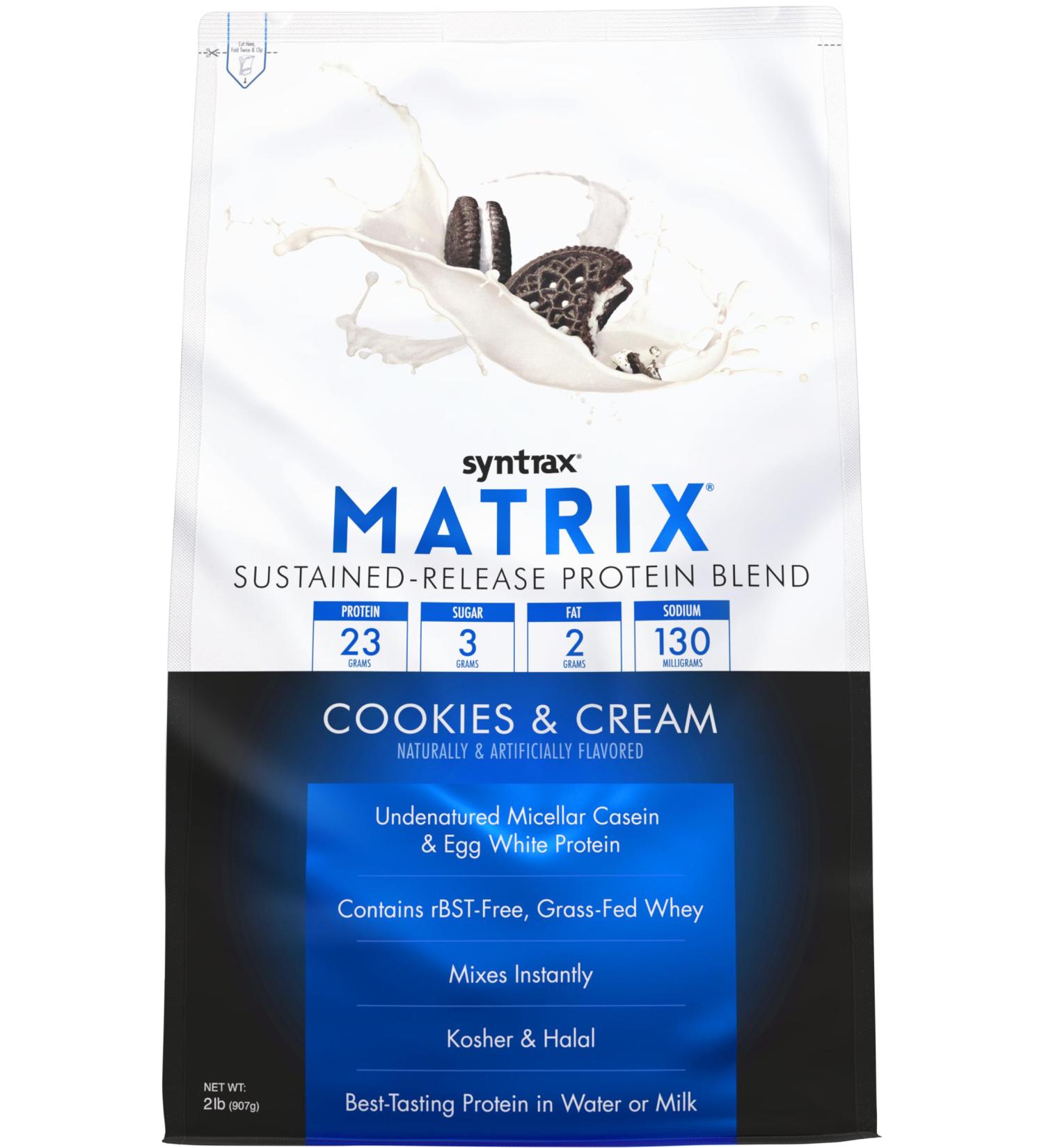 Matrix2.0 Cookies & Cream Protein Powder - 2 Pounds | Buy Internationally | Best Protein for Muscle Gain - Buy Online on GoSupps.com