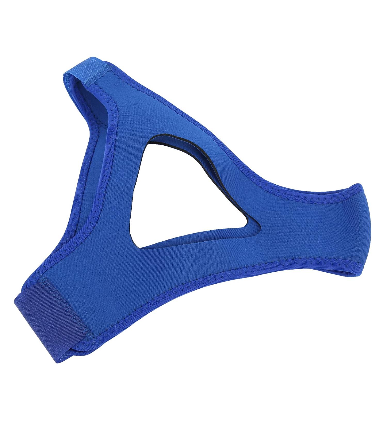 Anti Snoring Chin Strap for Men & Women - Adjustable Breathable Jaw Support Belt (Blue) - International Shipping Available - Buy Online on GoSupps.com