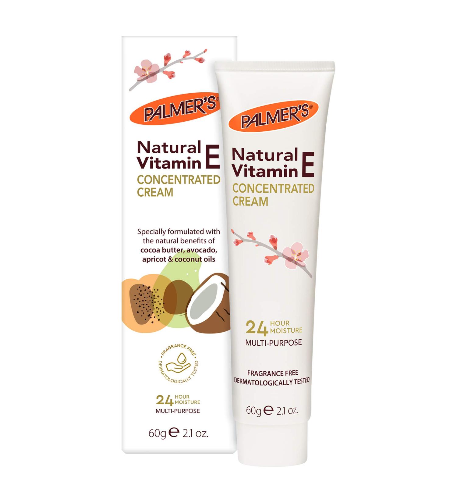 Palmer's Natural Vitamin E Cream Fragrance Free - 2.1 oz (60g) | Intensive Moisturizer - Buy Online on GoSupps.com