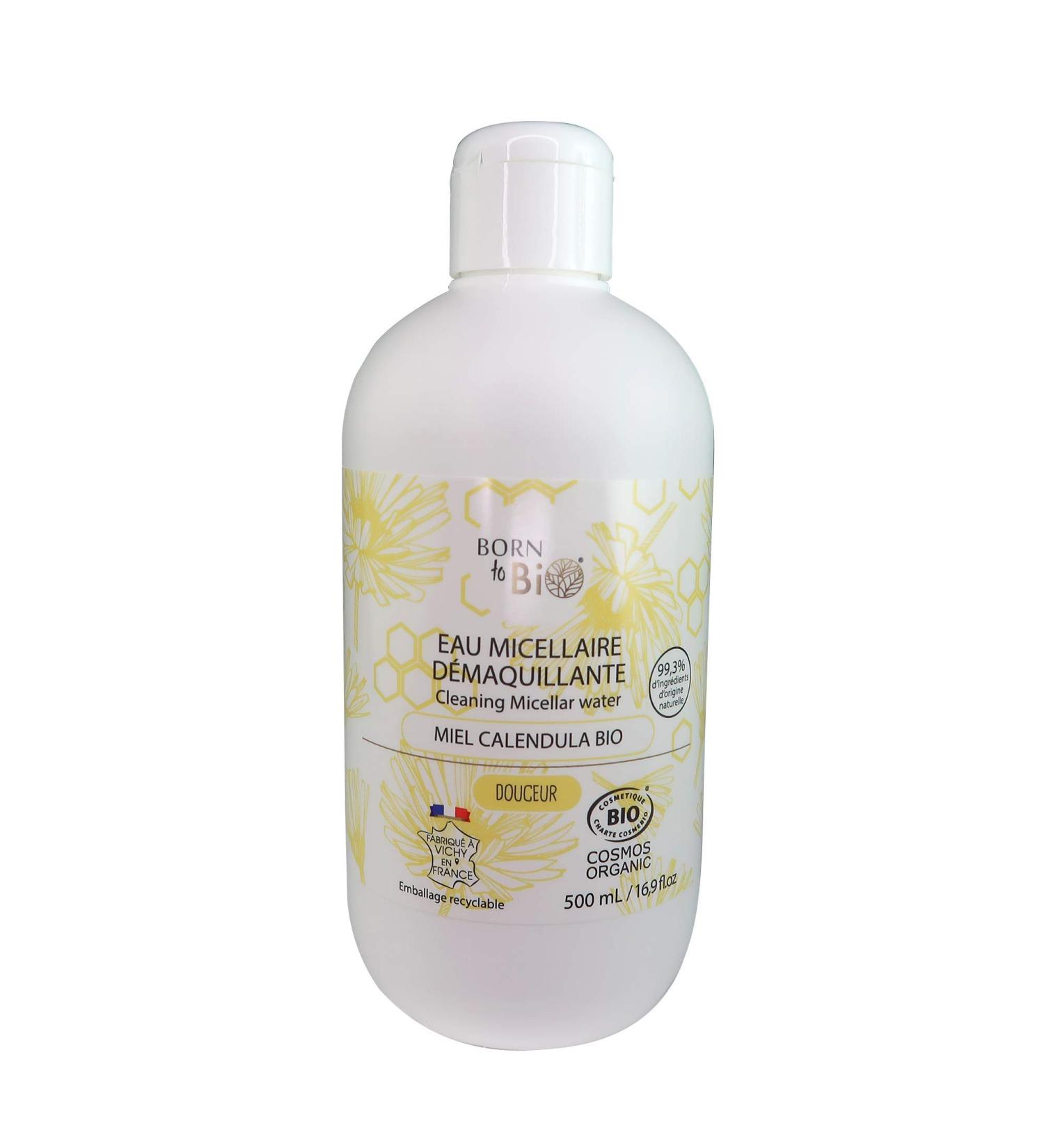 BORN TO BIO Organic Calendula Honey Micellar Cleansing Water Ecocert Certified 500 ml
