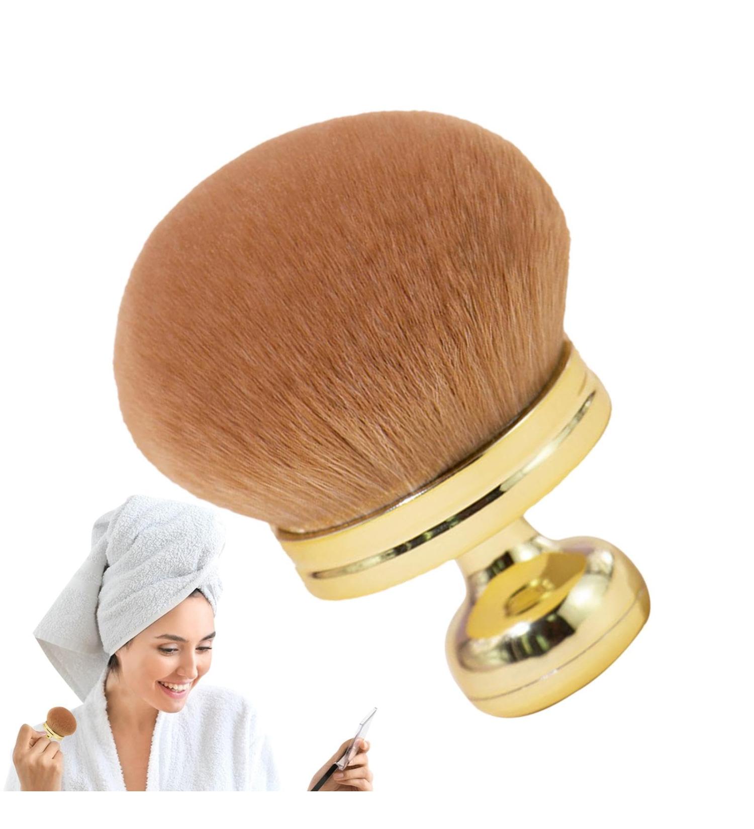 Powder Brush for Pressed Powder - Blush Brush Powder Brushes | Multifunction Make up Brush Setting Powder Brush Mushroom Head Face Brushes Makeup gold - Buy Online on GoSupps.com