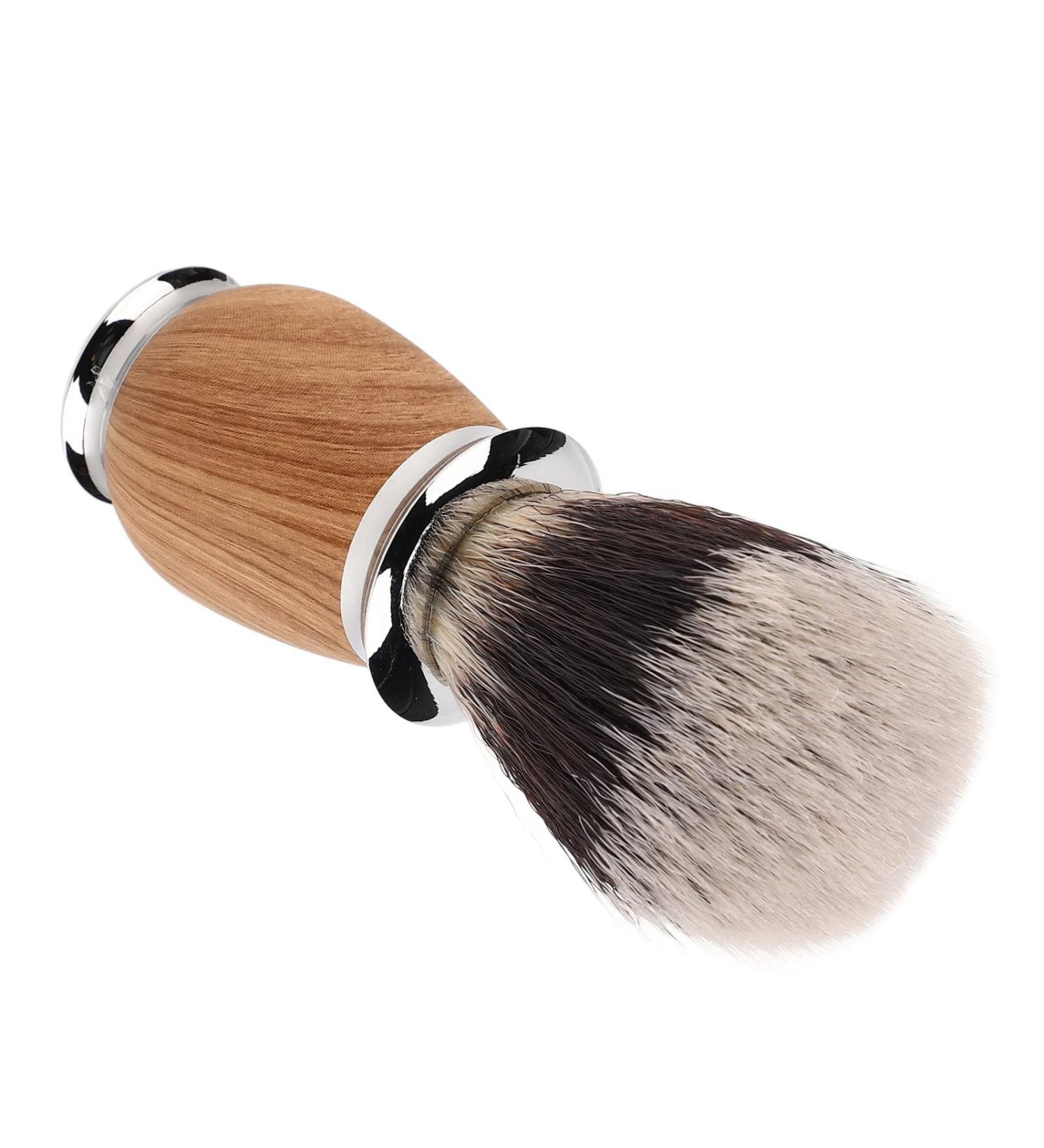 Handmade Mini Beard Brush & Men's Razor Brush - Professional Wooden Handle for Home Salon - Buy Online on GoSupps.com