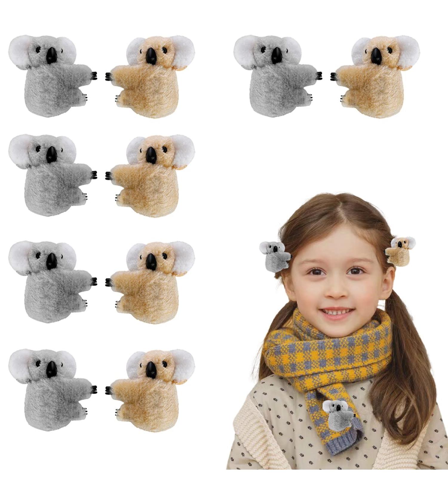 10 PCS Koala Stuffed Animal Hair Clips - Cute Small Hair Claw Clips for Women and Girls - Buy Online on GoSupps.com