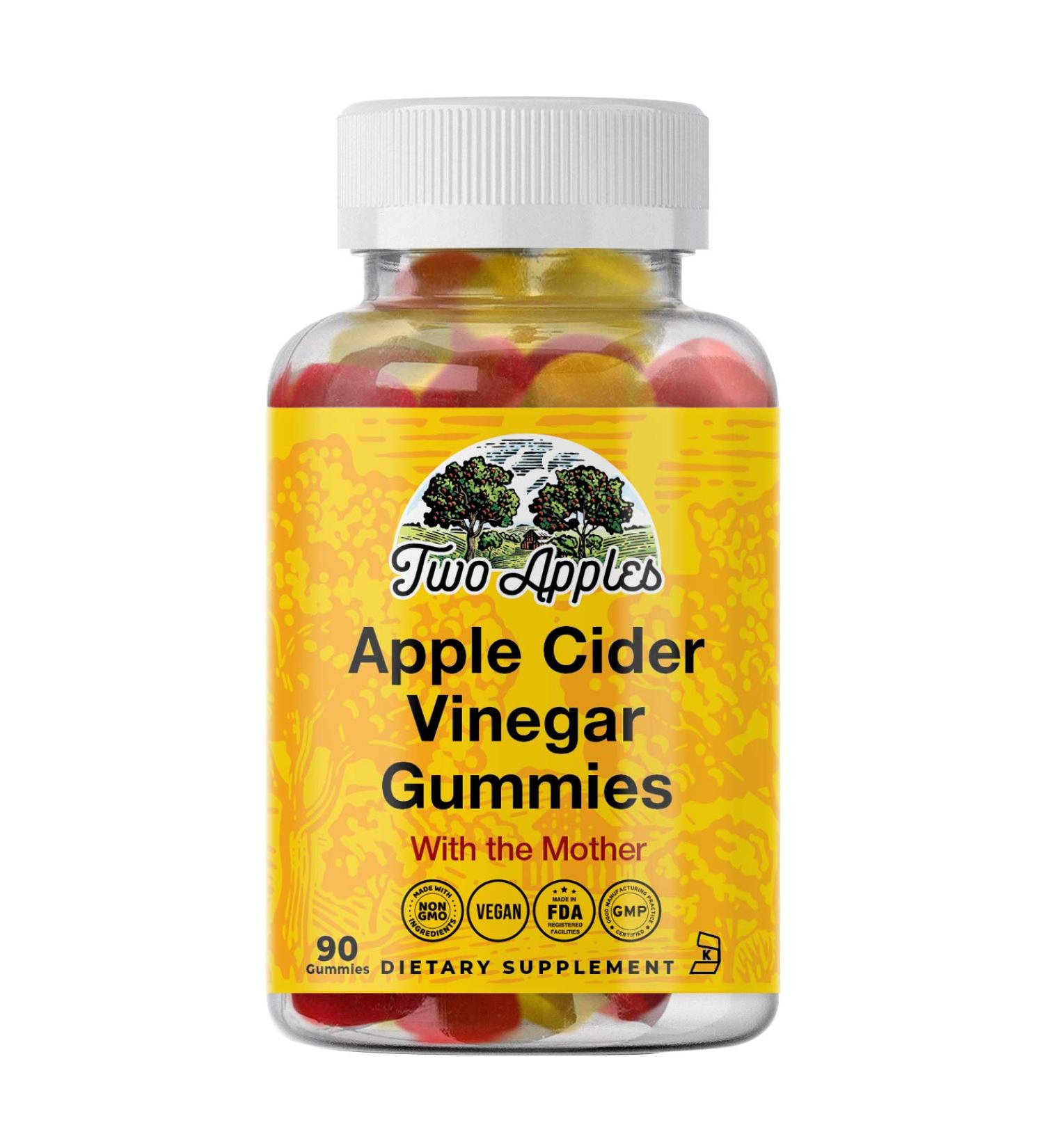Raw Apple Cider Vinegar Gummies - Vegan & Non-GMO - 90ct - Buy Online on GoSupps.com
