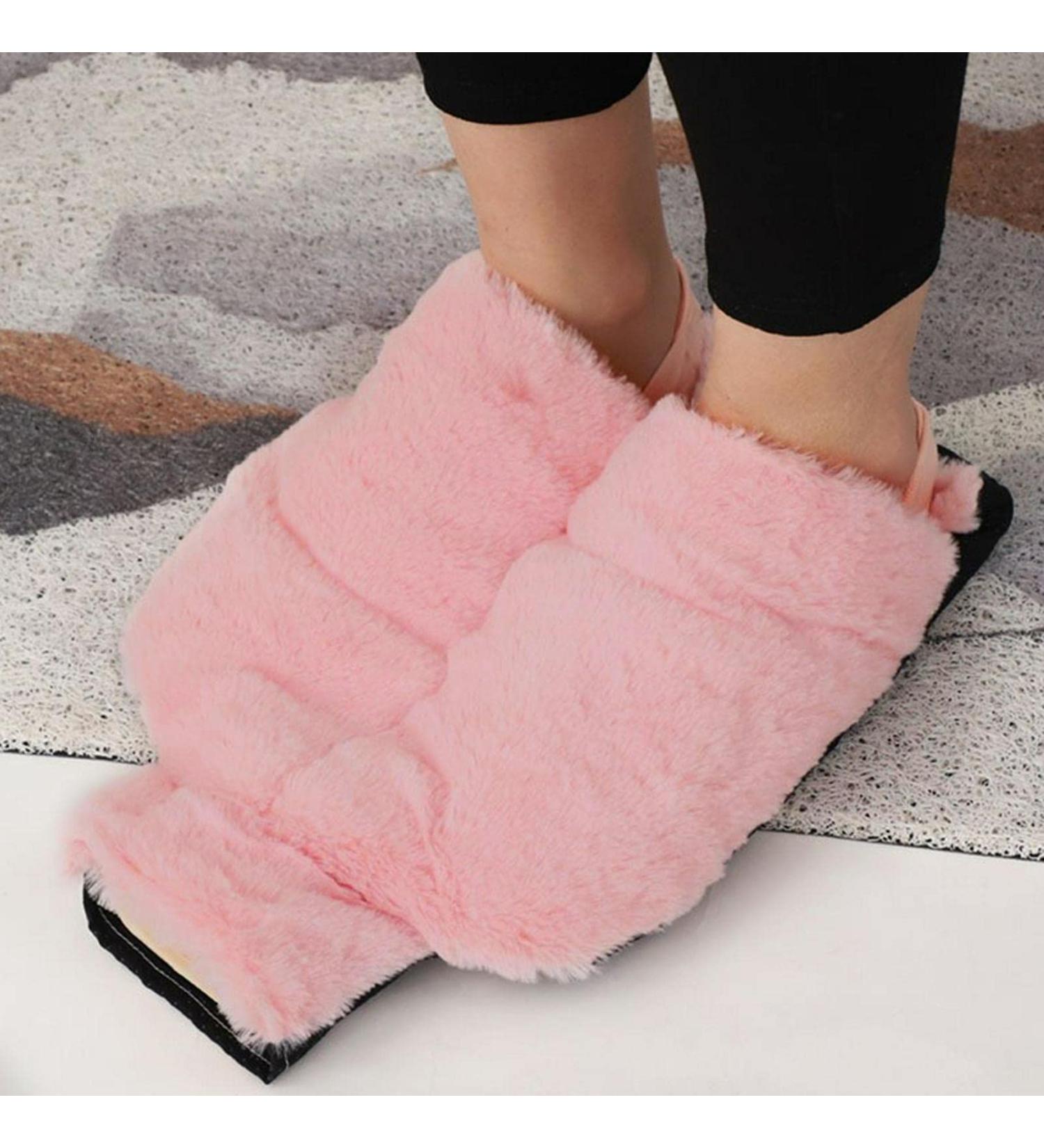Kisbeibi Heated Foot Warmer - 2L Hot Water Bottle | Soft Plush Cozy Feet Slippers & Foot Heat Pillows for Winter - Buy Online on GoSupps.com