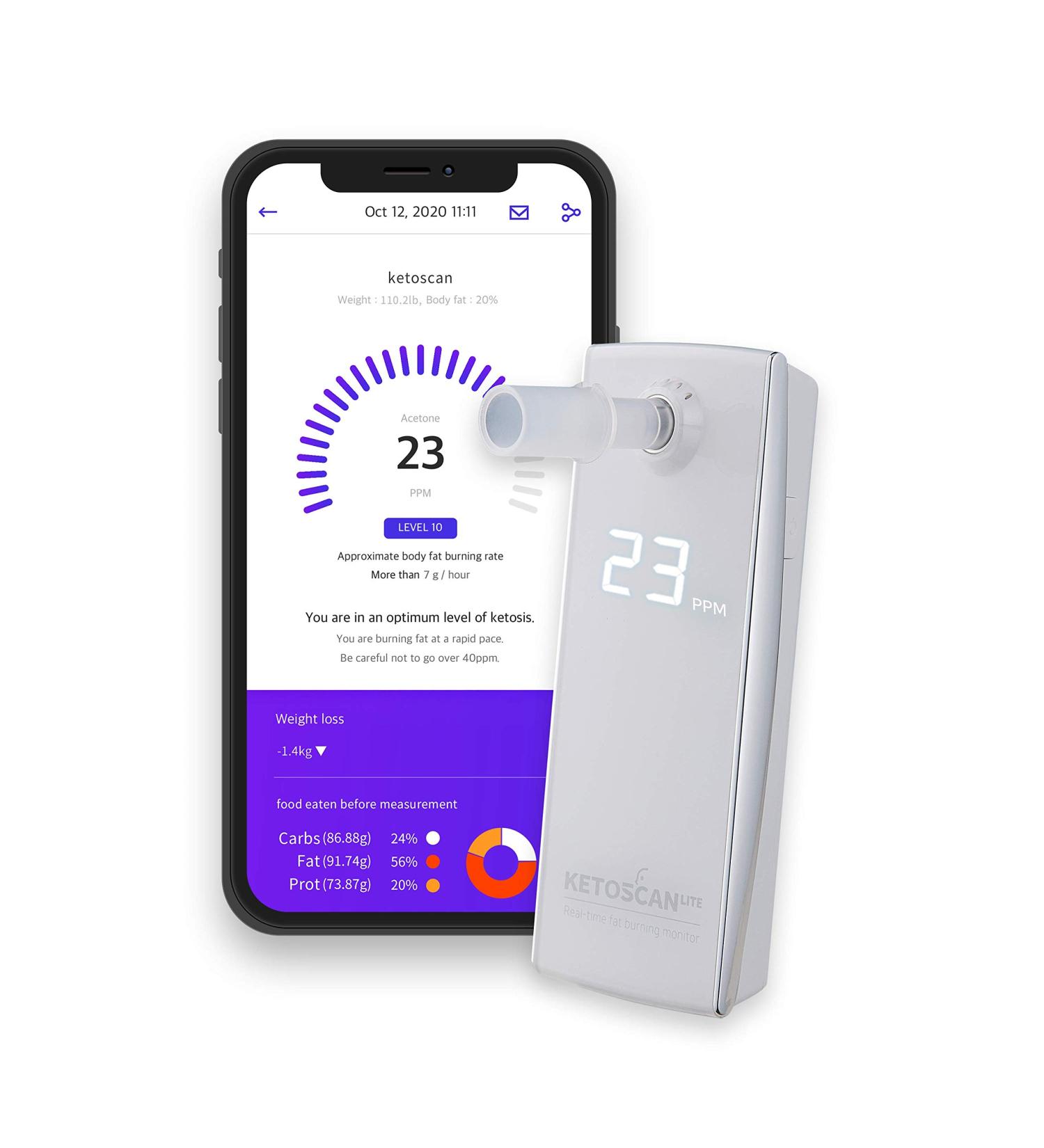 KETOSCAN Lite: Breath Ketone Meter for Ketosis & Fitness Tracking - Buy Online on GoSupps.com