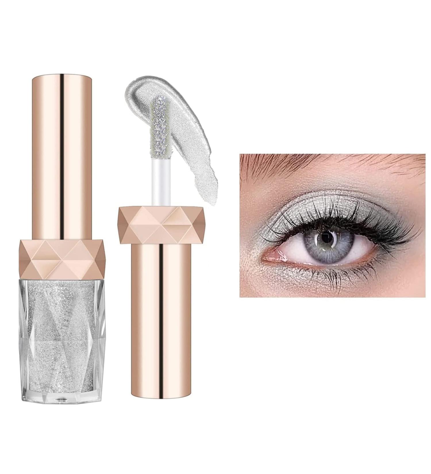 KDOWES Glitter Eyeshadow Stick - Long Lasting Waterproof Makeup for Girls and Women - Diamond Silver - Buy Online on GoSupps.com