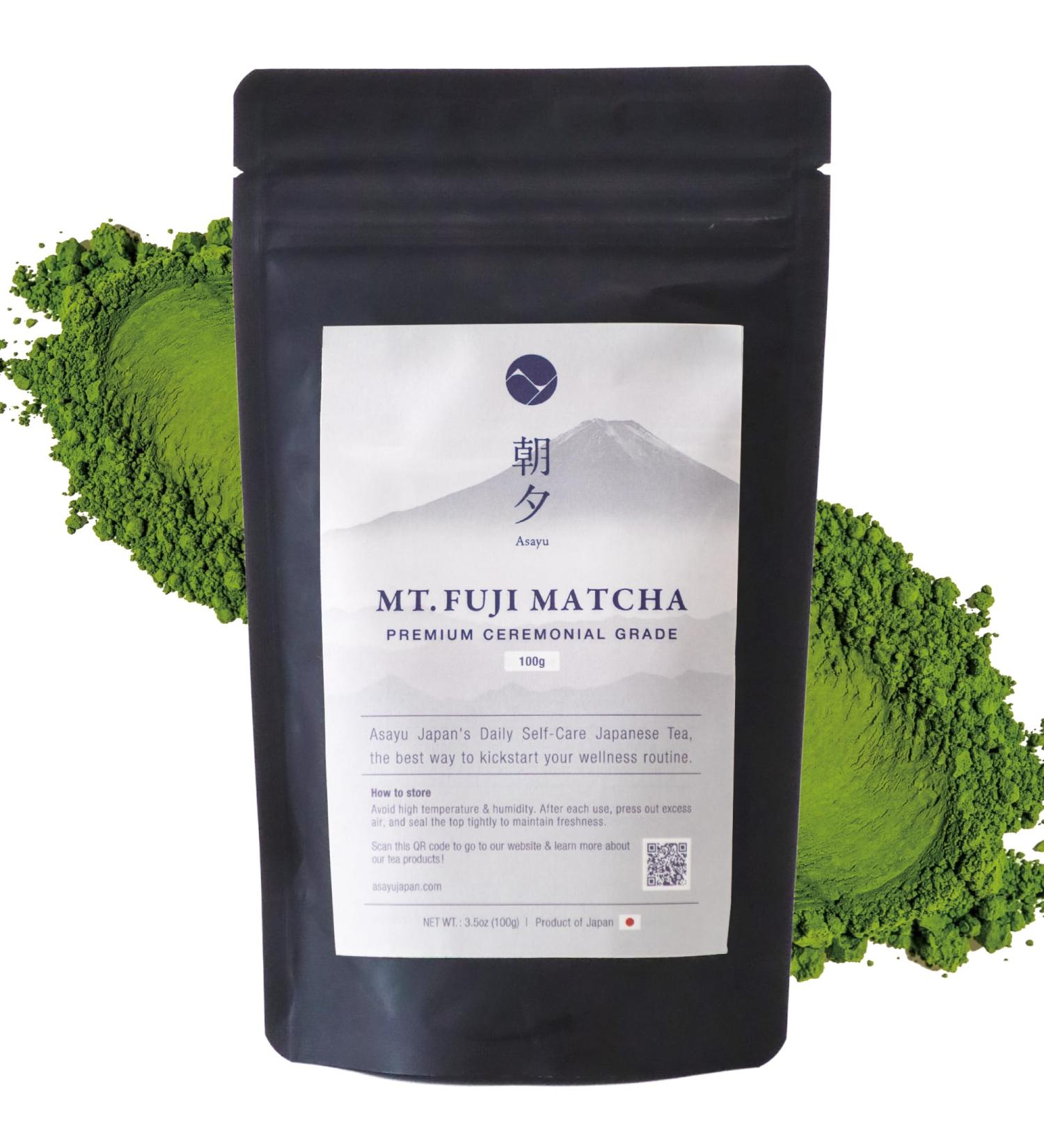 Matcha Premium Japonais Asayu Fuji Poudre de Th Vert Grade C r monial 100g | Riche en Antioxydants Boisson Japonaise Traditionnelle - Buy Online on GoSupps.com