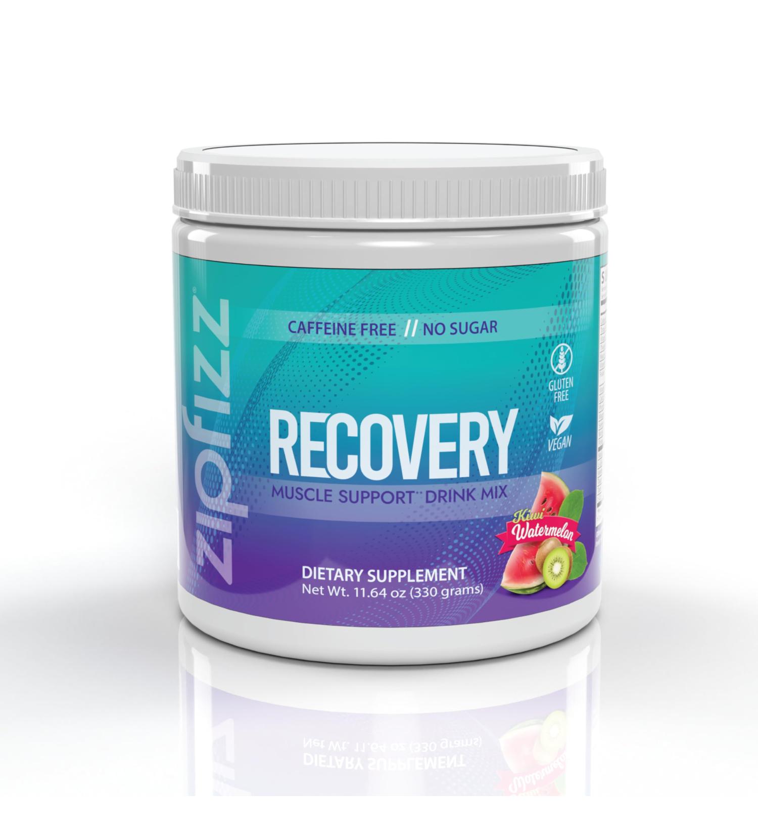 Zipfizz Muscle Recovery Drink Mix - Fast Muscle Repair with Vitamins & Amino Acids | L-Glutamine & Tart Cherry | Kiwi Watermelon 11.64 oz - Boost Performance & Recovery - Buy Online on GoSupps.com