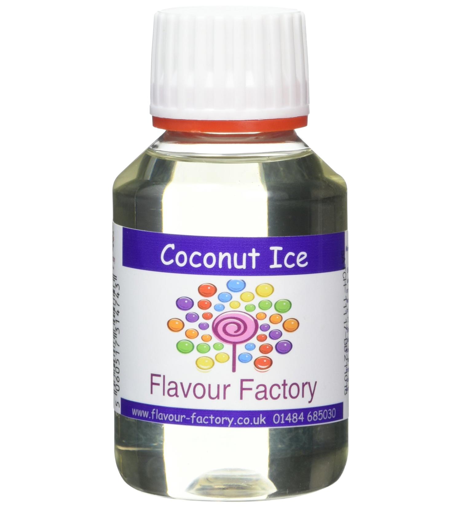 Flavour Factory Coconut Ice Intense Food Flavouring 100ml - Enhance the Taste of Your Creations - Buy Online on GoSupps.com