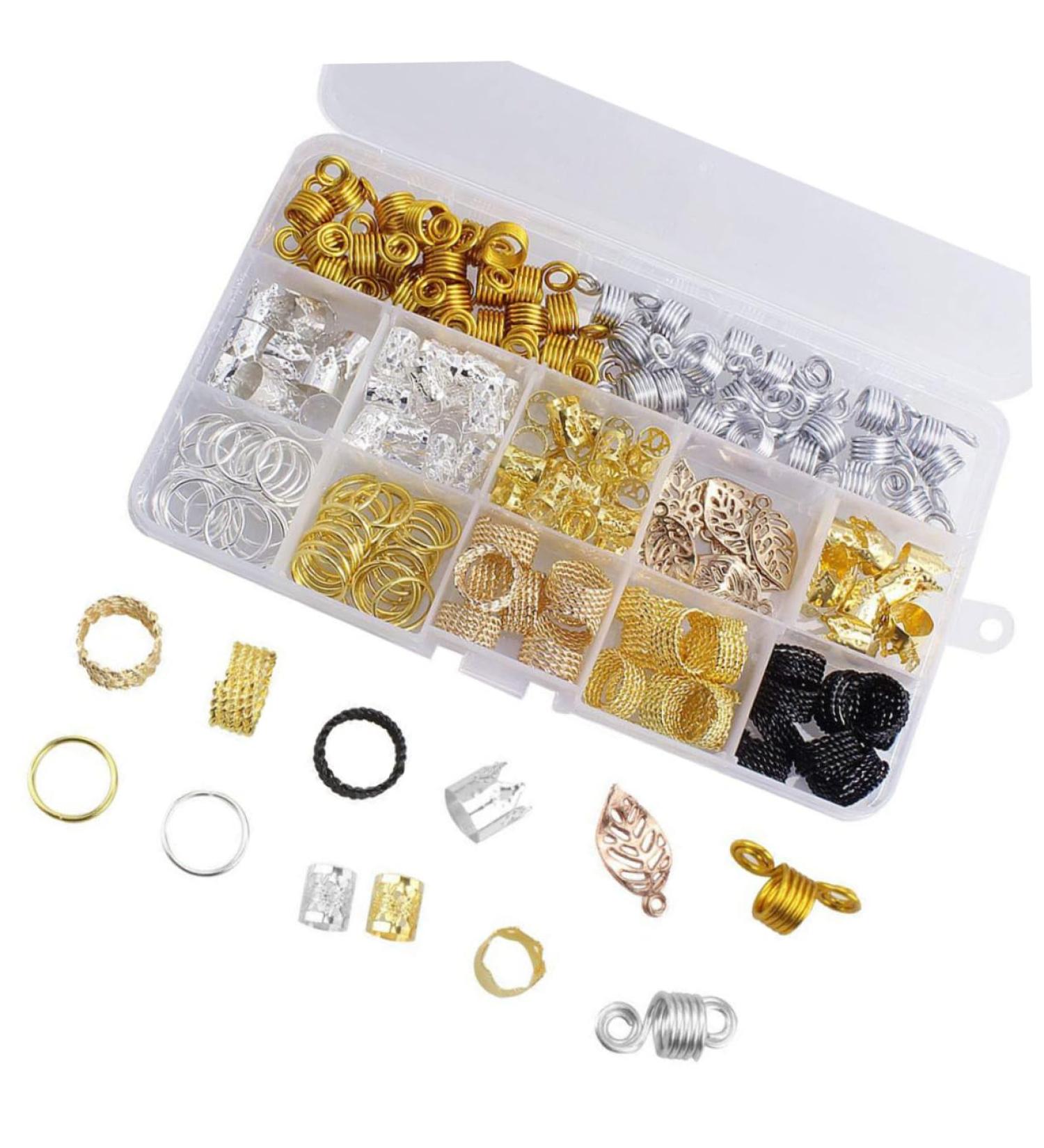 minkissy 3 Boxes Wig Dreadlock Pendant Dreadlock Jewelry Parting Combs for Braiding Hair Beads for Hair Pirate Jewelry Hair Beads Braids Wig Hair Braiding Jewelry Tube Beads Alloy Metal - Buy Online on GoSupps.com