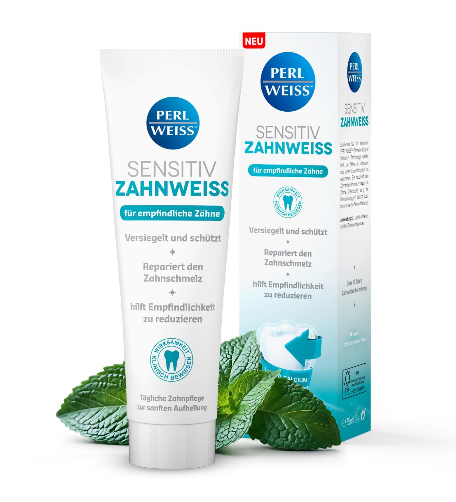  PERL WEISS Perlweiss Sensitiv Teeth Whitening for sensitive teeth 75 ml - Buy Online on GoSupps.com