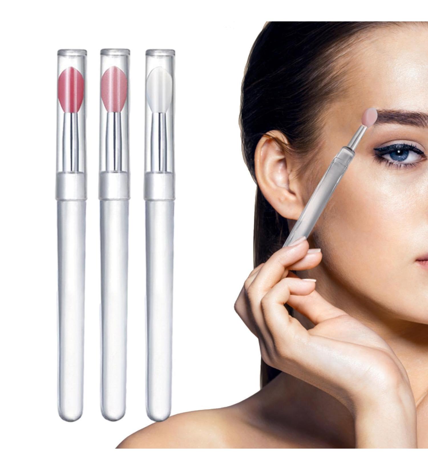 Silicone Lip Brush Applicator Silicone Lip Brush with Lid 3 Pieces Portable Lip Brushes Reusable Lip Applicators Lip Gloss Brush Lipstick Brush Makeup Applicator Beauty-To - Buy Online on GoSupps.com