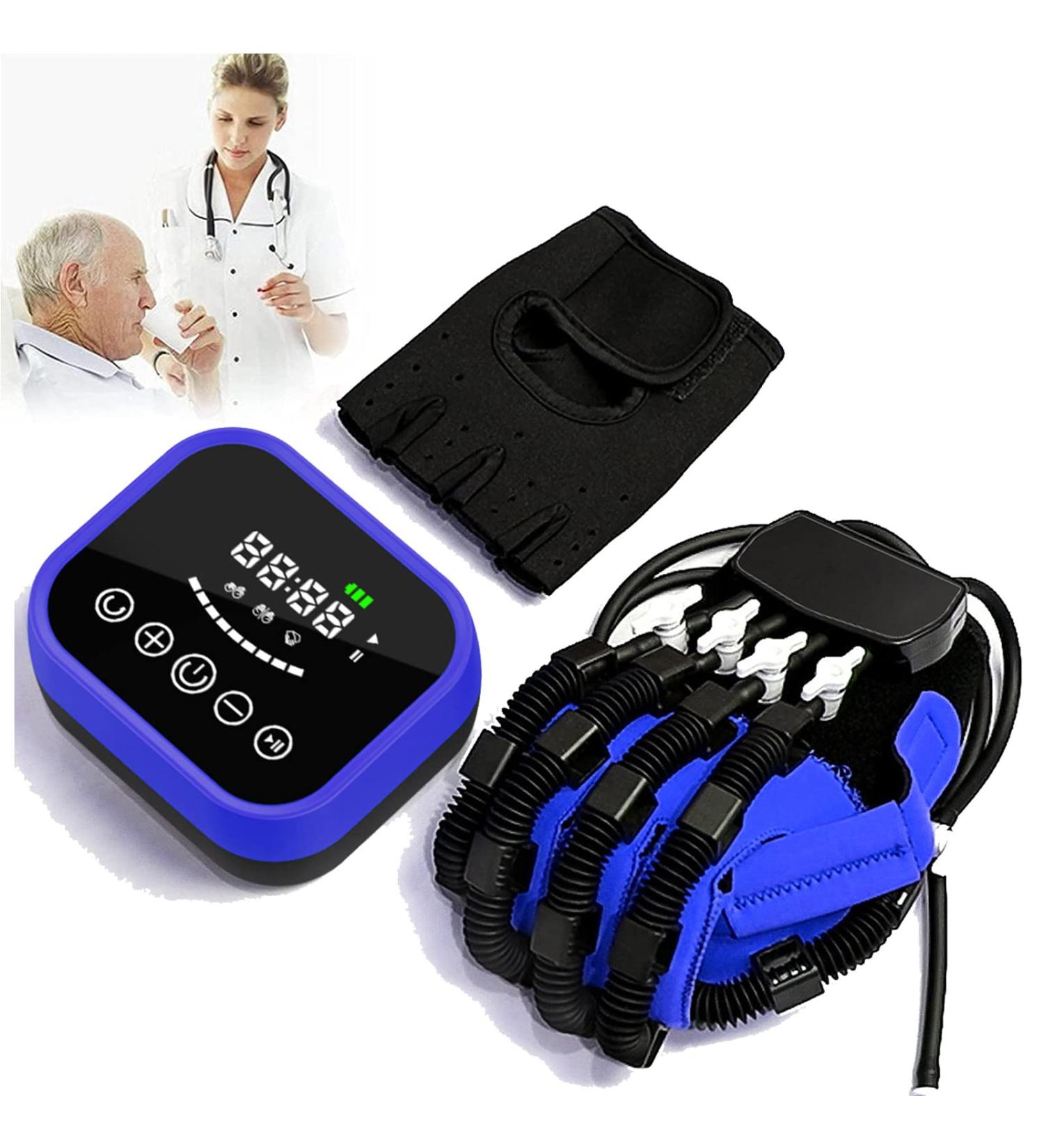 Rehabilitation Robot Gloves Pneumatic Hand Function Mirror Glove Stroke Wrist Brace Training Rehabilitation Equipment Finger Straightening Brace Guard LeftHand X-Large - Buy Online on GoSupps.com