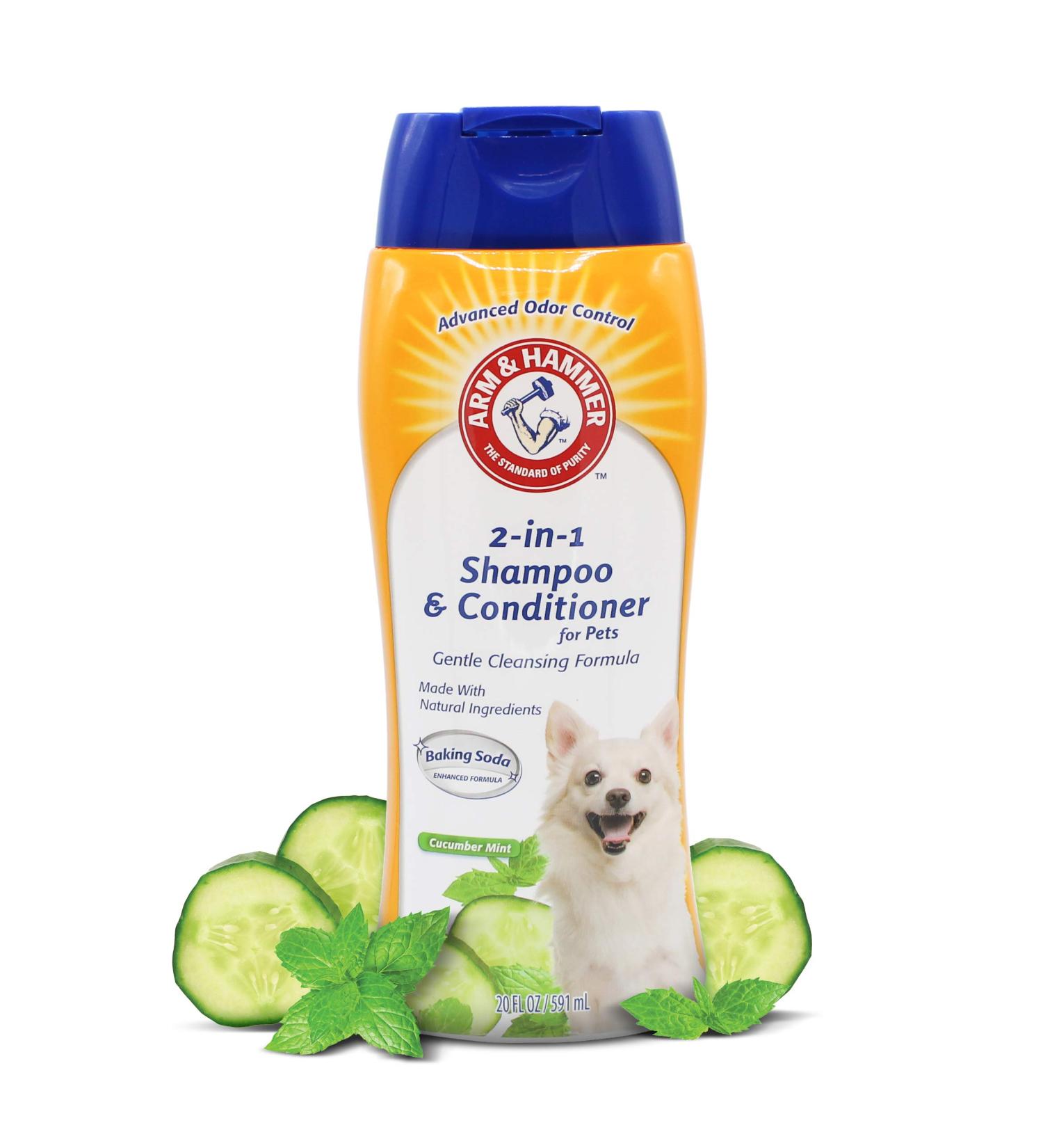 Arm & Hammer 2-in-1 Pet Shampoo & Conditioner - Cucumber Mint, 20 fl oz - Buy Online on GoSupps.com
