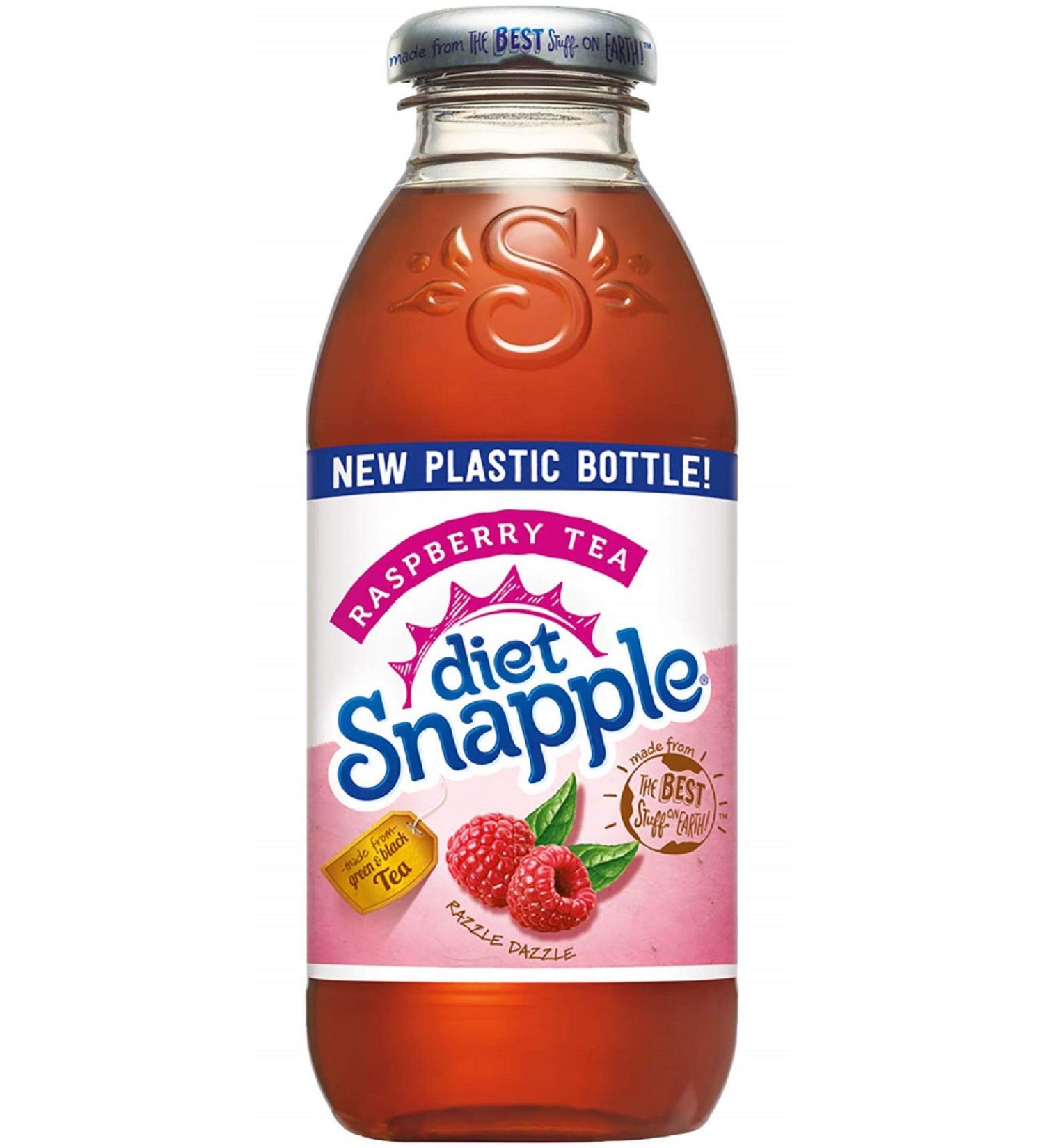 Snapple All Natural Fruit Flavored Teas and Juices 16 Ounce Plastic Bottles (Diet Raspberry Pack of 12)
